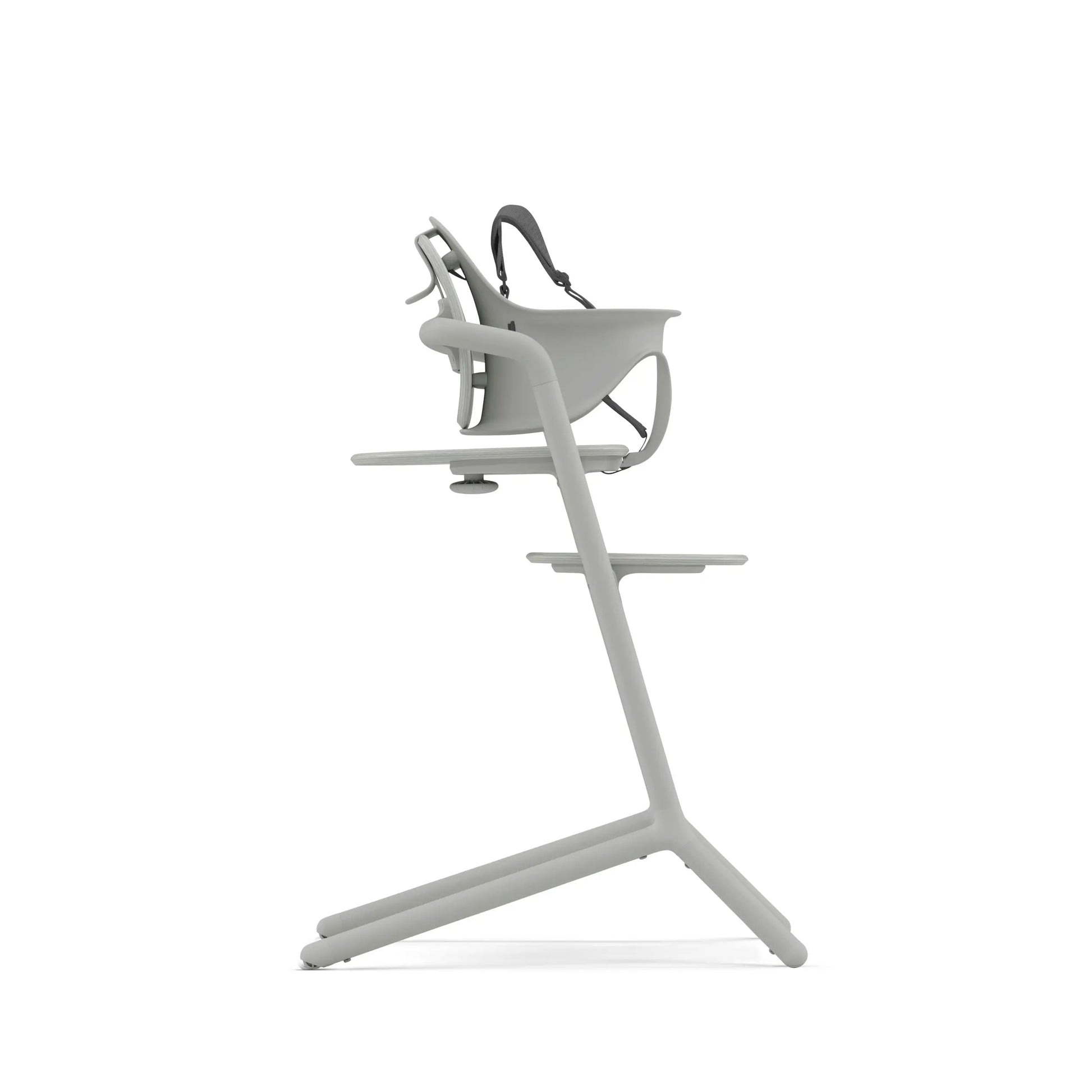 CYBEX LEMO Chair, Baby Set and harness in Suede Grey, rear angle