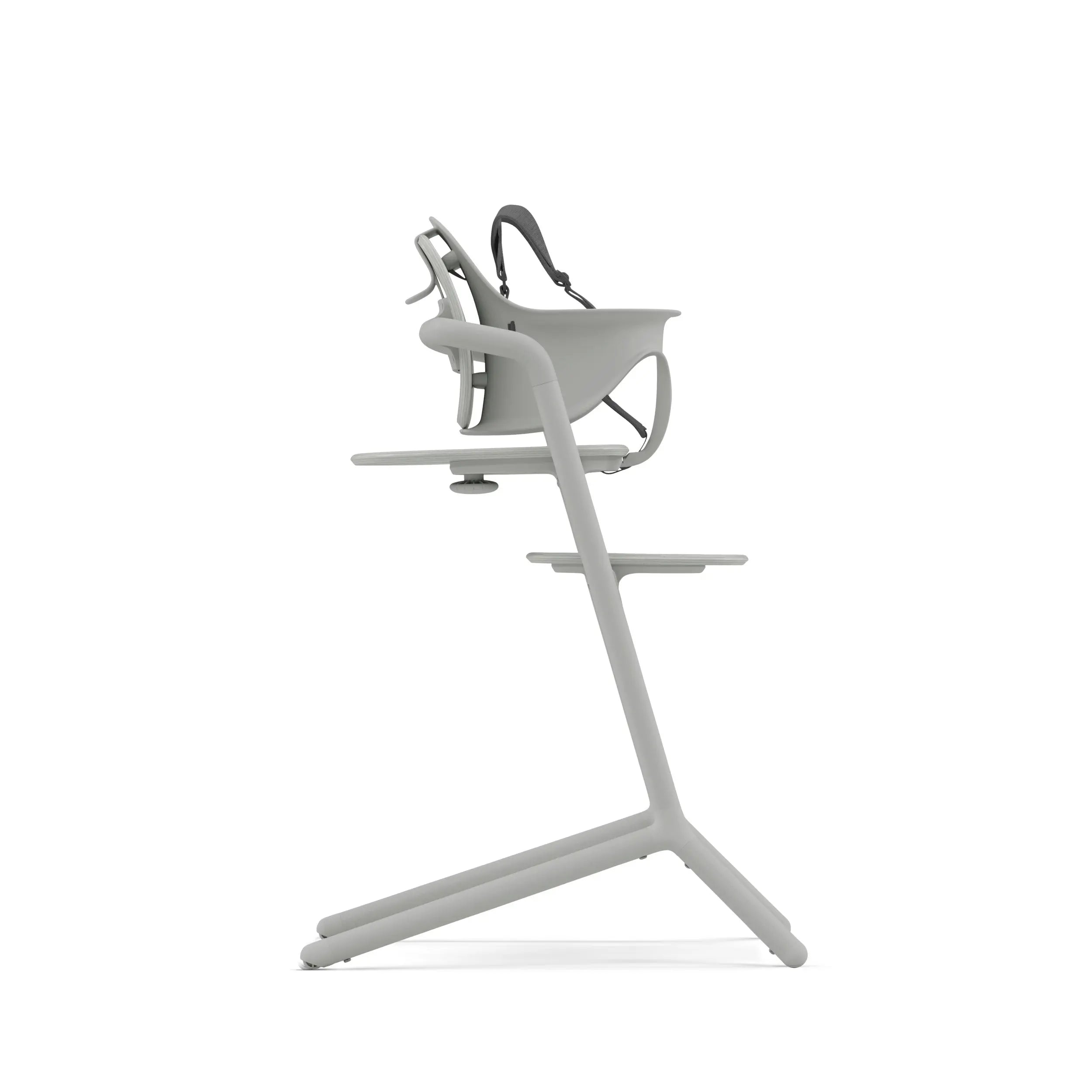 CYBEX LEMO Chair, Baby Set and harness in Suede Grey, rear angle