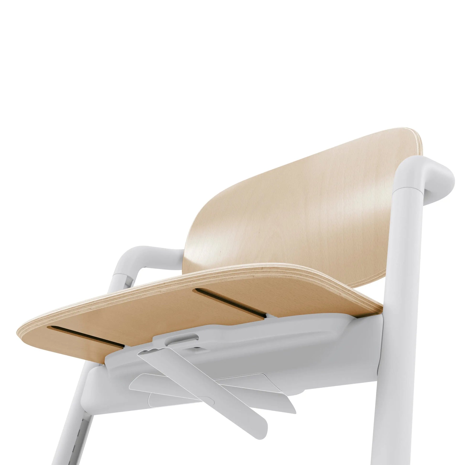 Close-up of the CYBEX LEMO Chair seat adjustment mechanism in Sand White