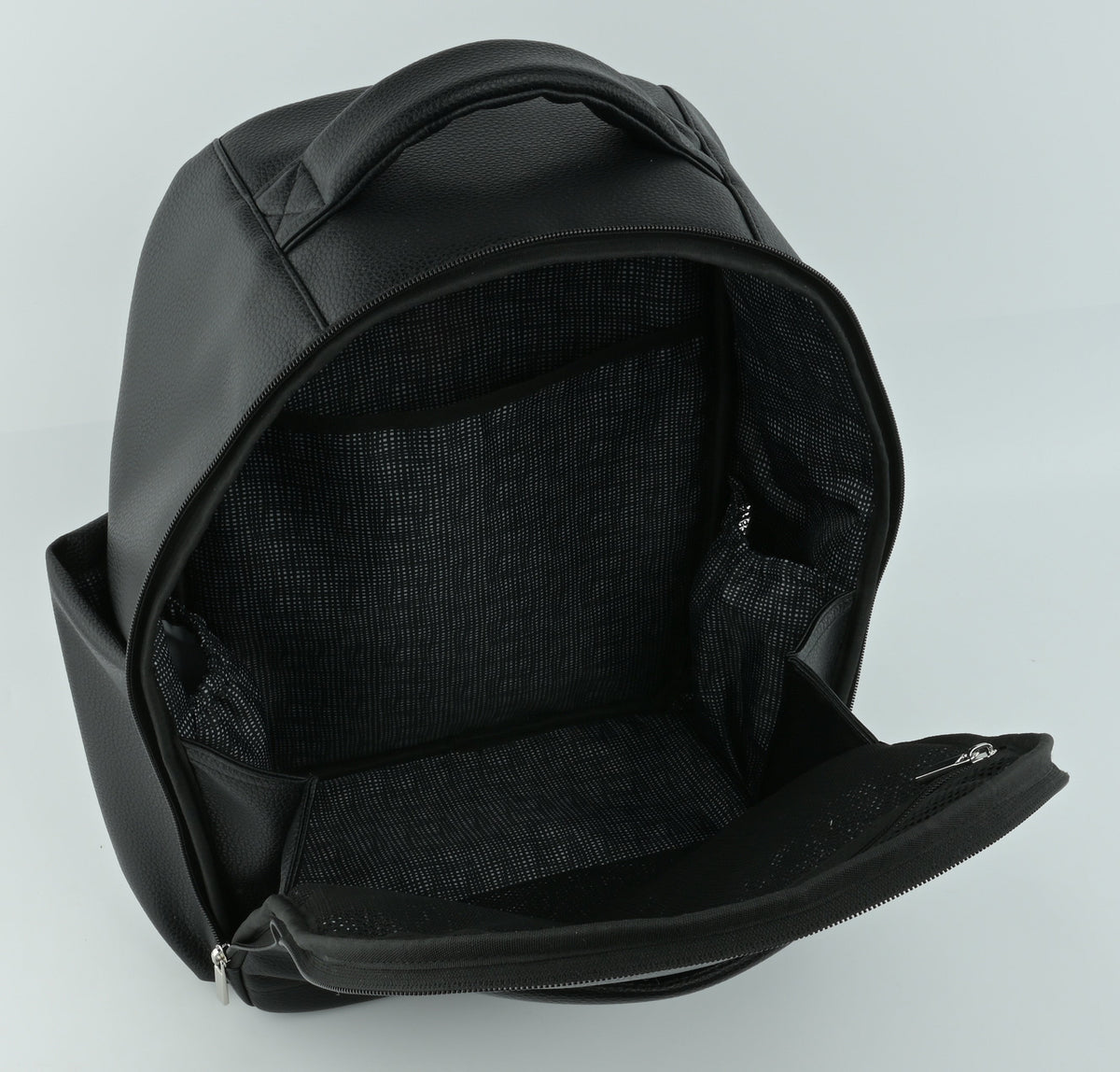 Coco Mae Sienna nappy backpack open interior, Black