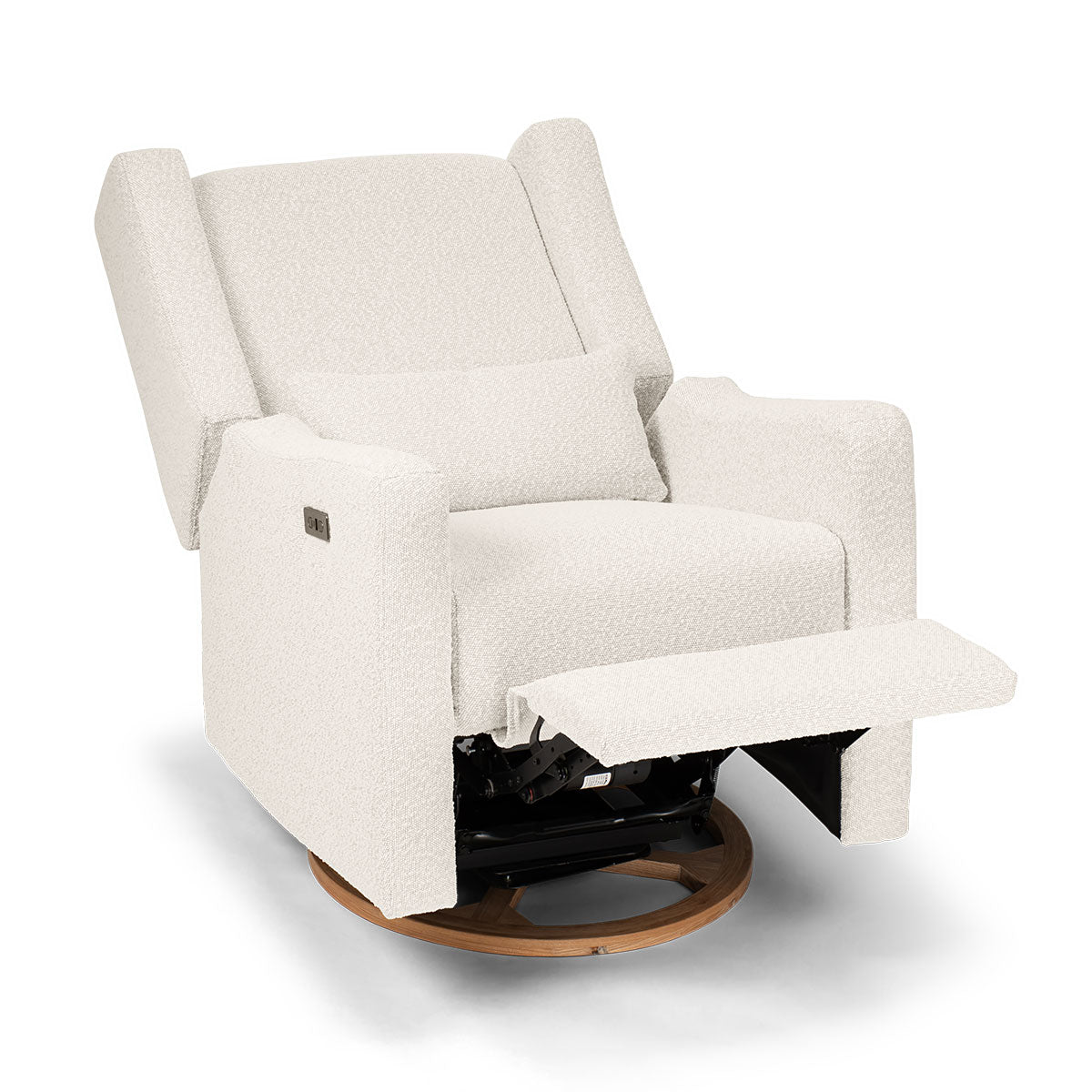 COCOON BONDI Electric Nursery Glider Vanilla Boucle — rear view showing chair height 103cm