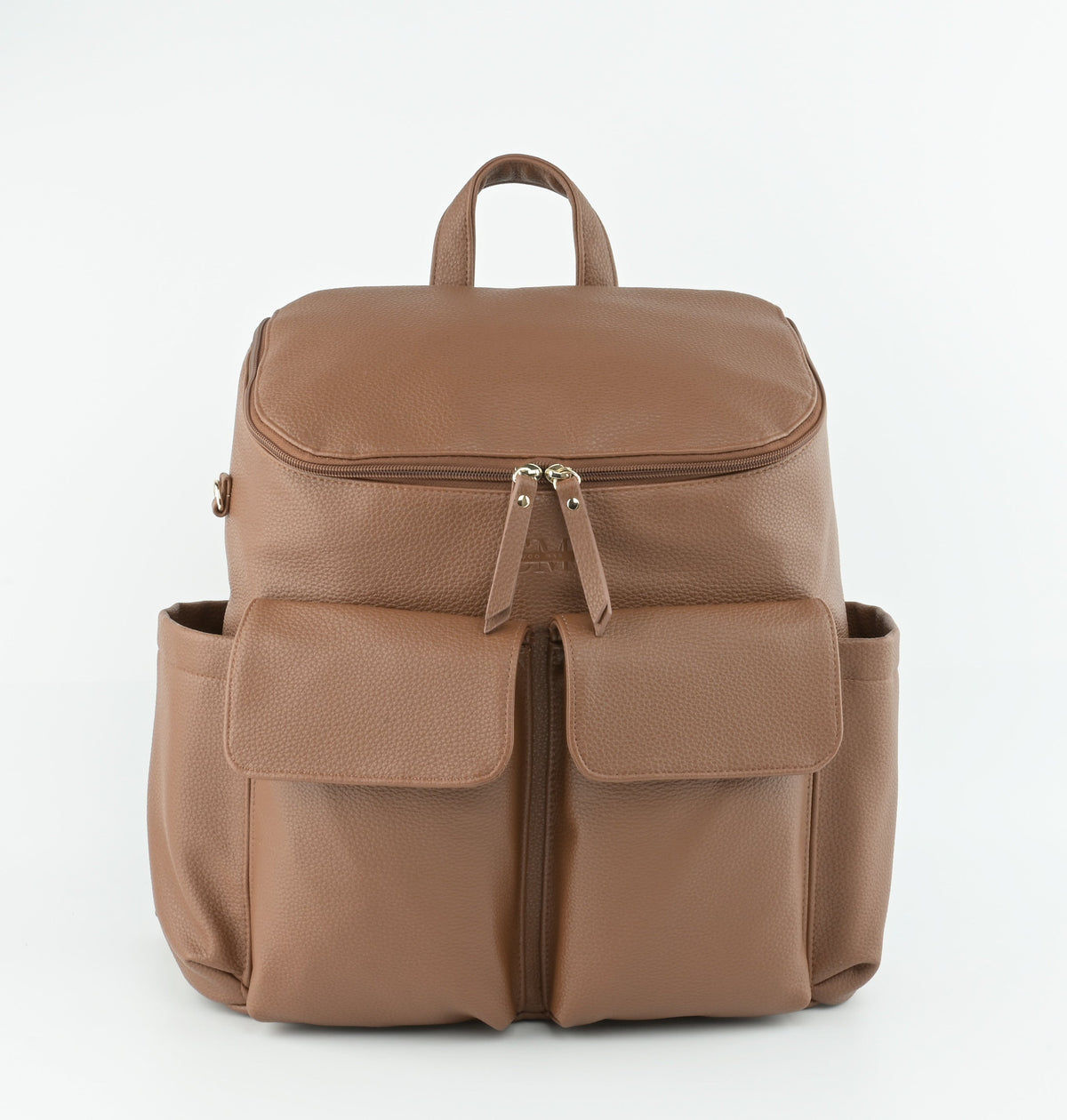 Coco Mae Lyon vegan leather nappy backpack, Tan