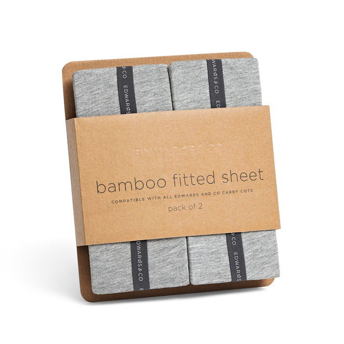 Edwards & Co Bamboo Carry Cot Fitted Sheet (2pcs)