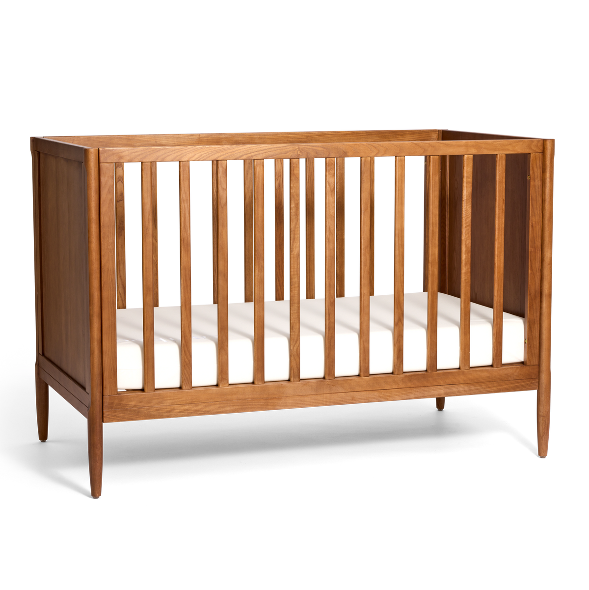 Cariboo Marlow Cot three-quarter view, walnut-stained ash
