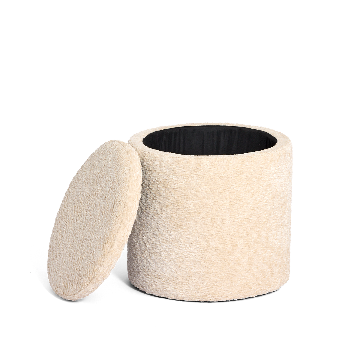 Cariboo Mylo ottoman with lid open showing storage