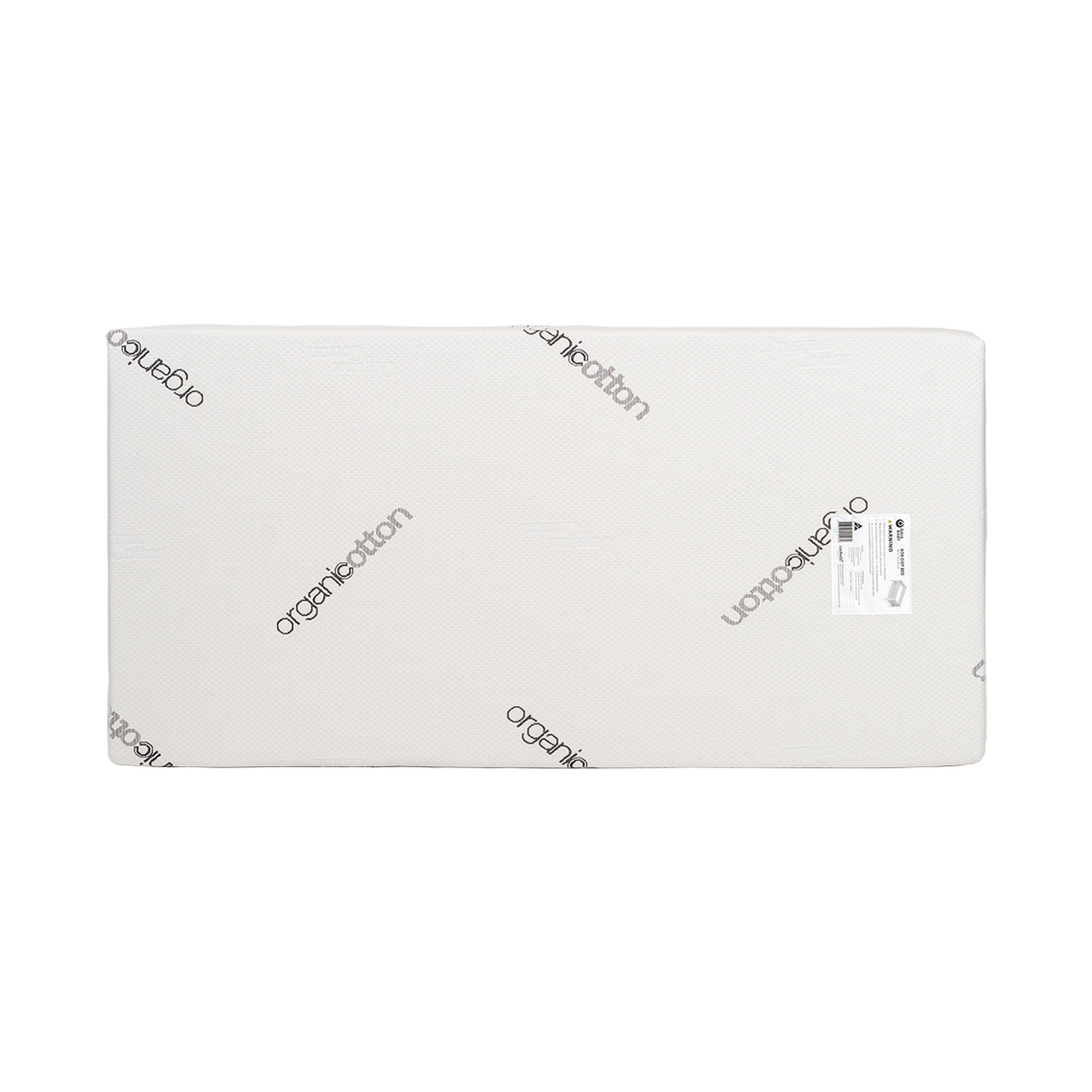Gaia Eos Cot Mattress 140x70x10 — front view showing organic cotton cover