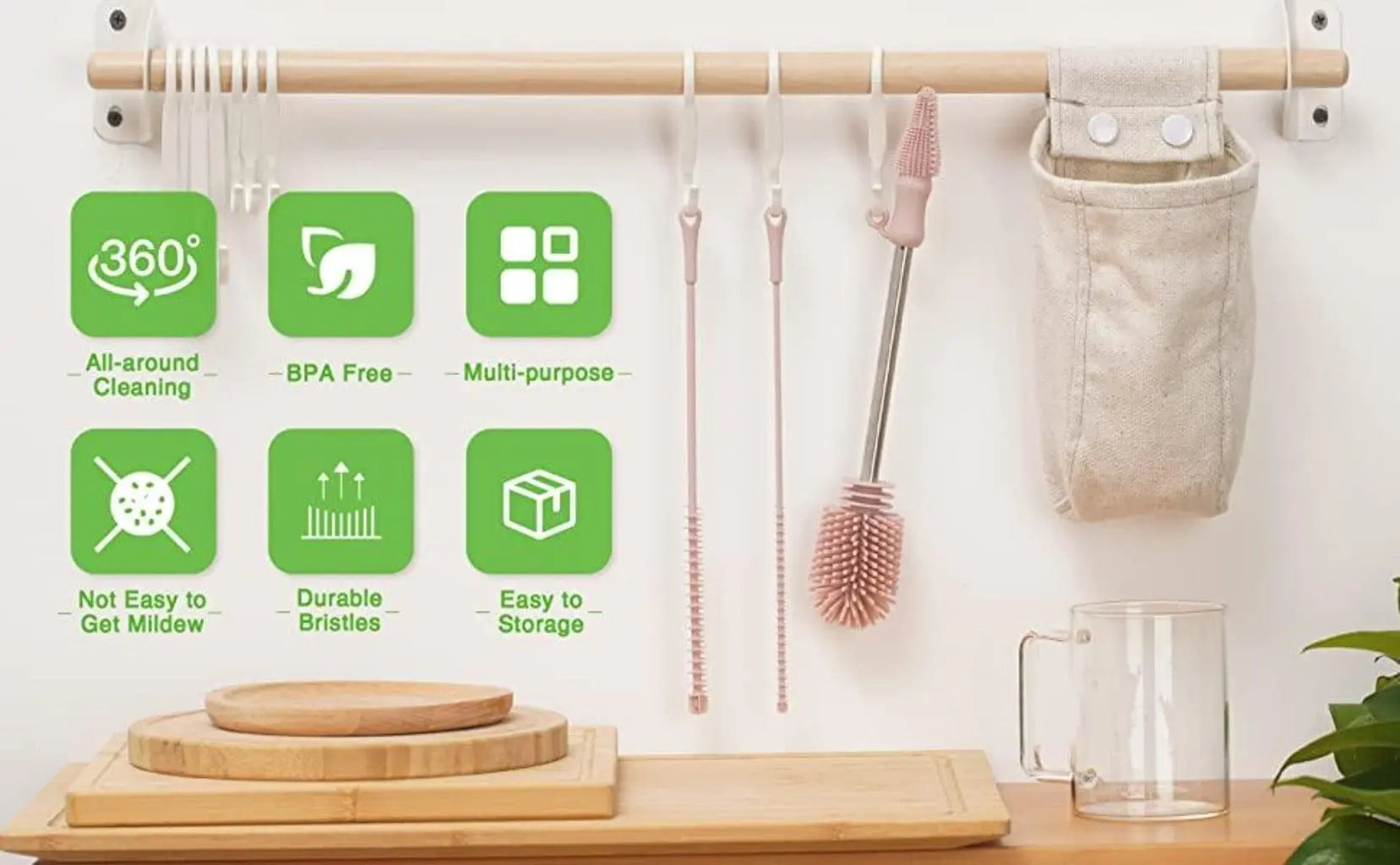 Haakaa Silicone Double-Ended Bottle Brush