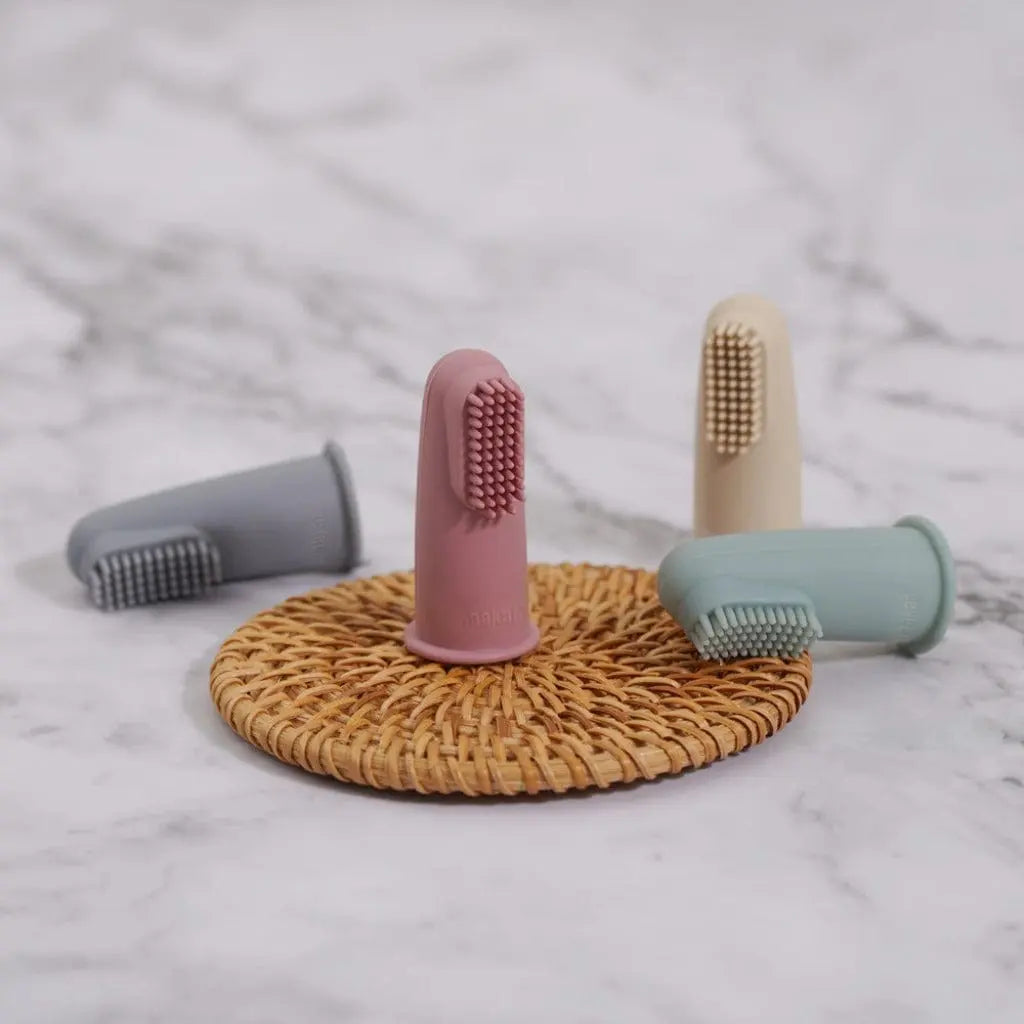 Haakaa Textured Silicone Finger Toothbrush - 2pk