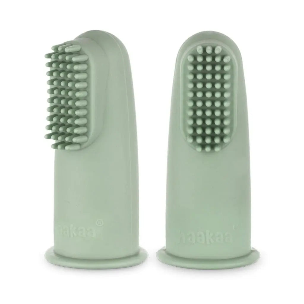 Haakaa Textured Silicone Finger Toothbrush - 2pk