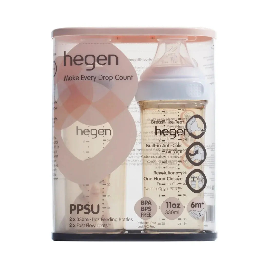 Hegen PCTO 330ml Feeding Bottle PPSU 2pk
