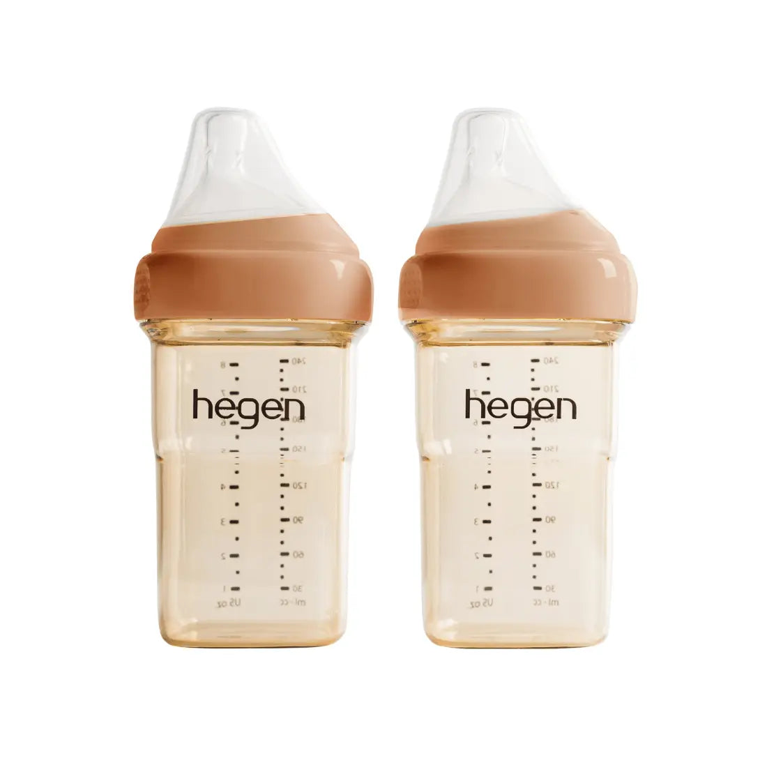 Hegen PCTO™ 240ml Feeding Bottle PPSU, 2-Pack with 2 x Medium Flow Teat
