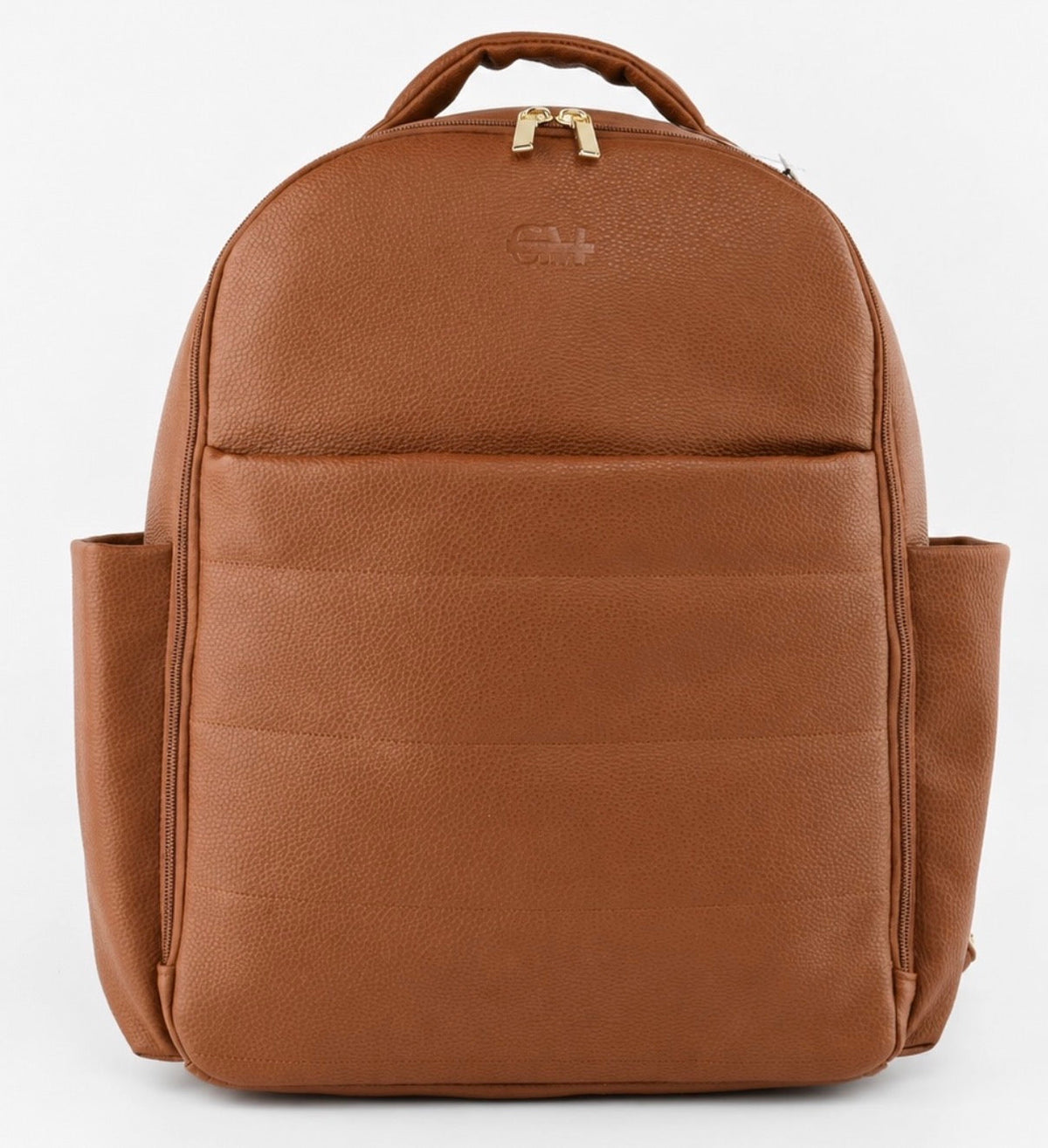 Coco Mae Sienna nappy backpack front, Tan