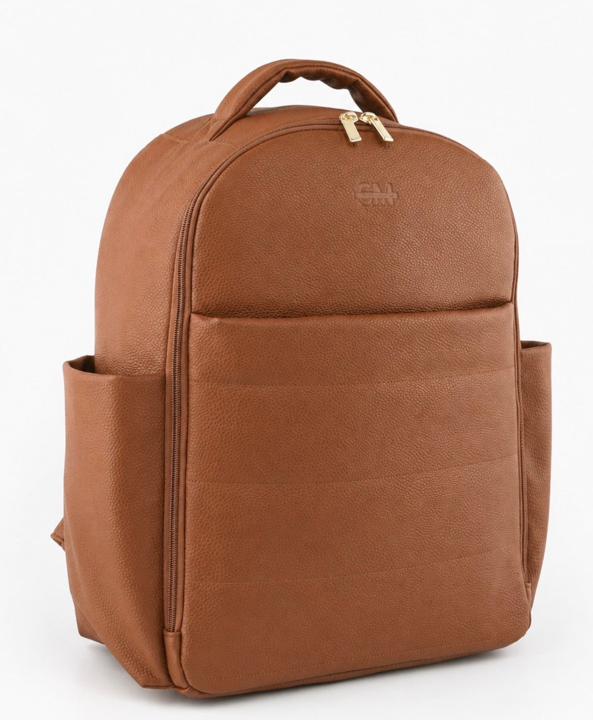Coco Mae The Sienna quilted nappy bag backpack in Tan