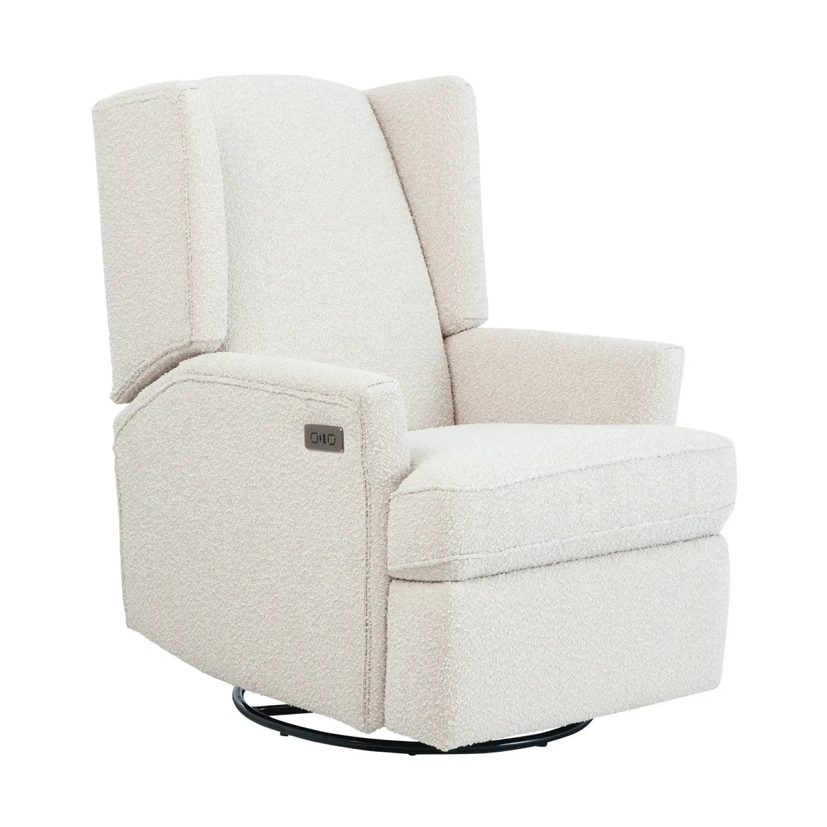 Il Tutto Chelsea Electric Recliner Glider Chair with USB - Vanilla Boucle
