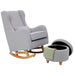 Il Tutto Olivia Rocking Chair with Ottoman in Oat