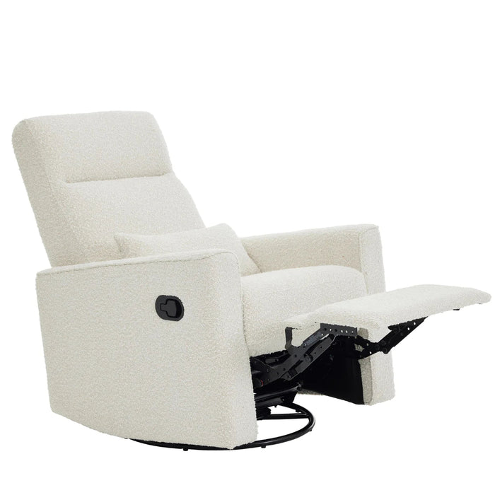 Il Tutto Paige Glider Recliner Chair in Vanilla Bouclé