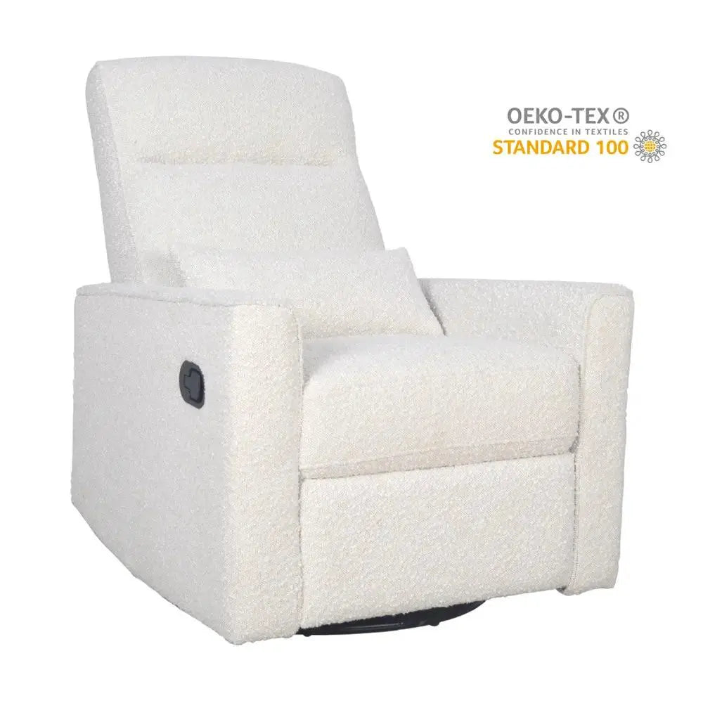 Il Tutto Paige Glider Recliner Chair in Vanilla Bouclé