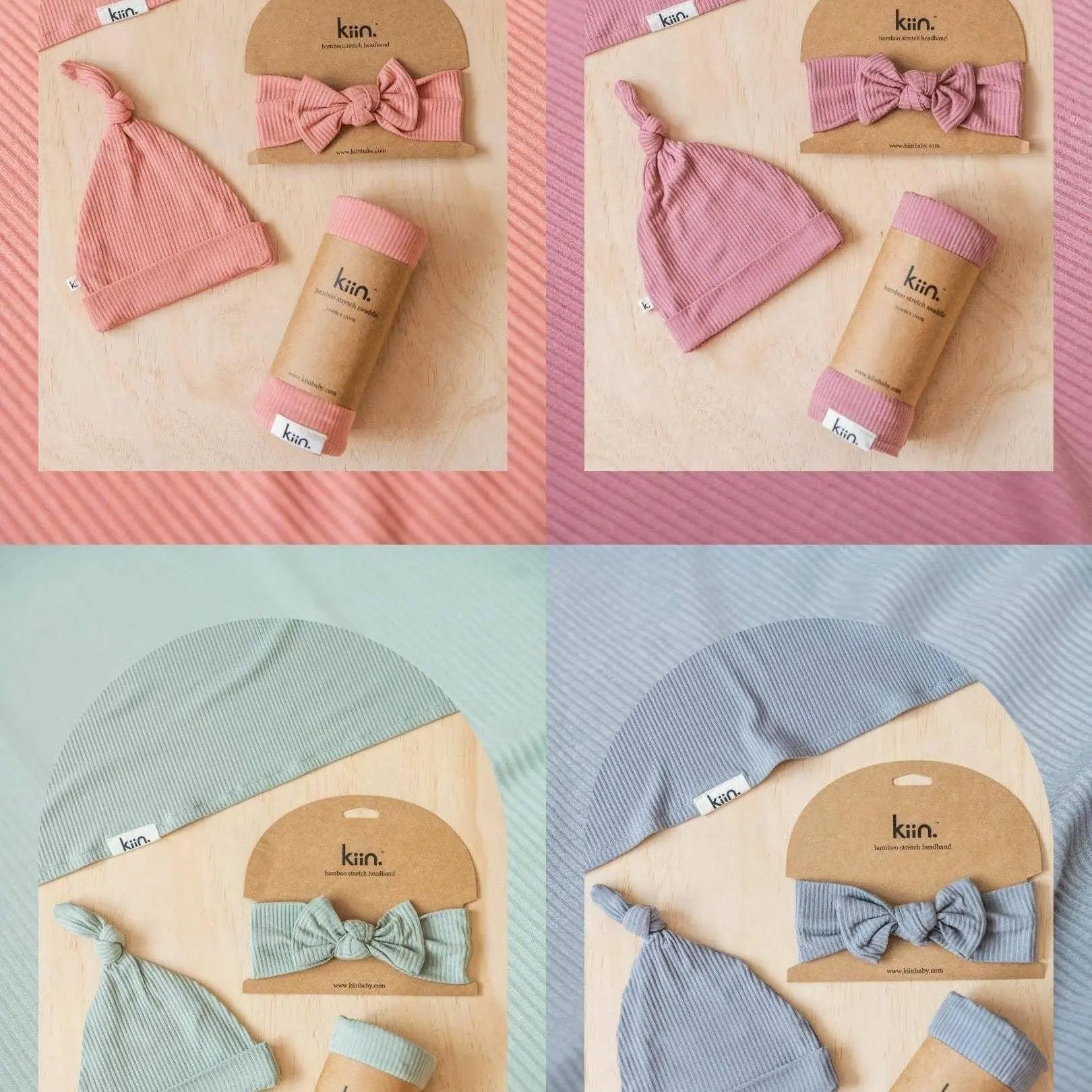 Kiin Baby Bamboo Stretch Beanie - Pastel Sky