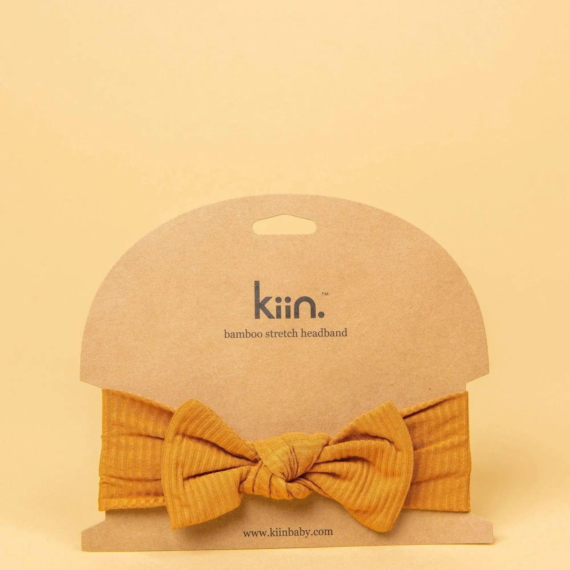 Kiin Baby Bamboo Stretch Bow Headband - Heather
