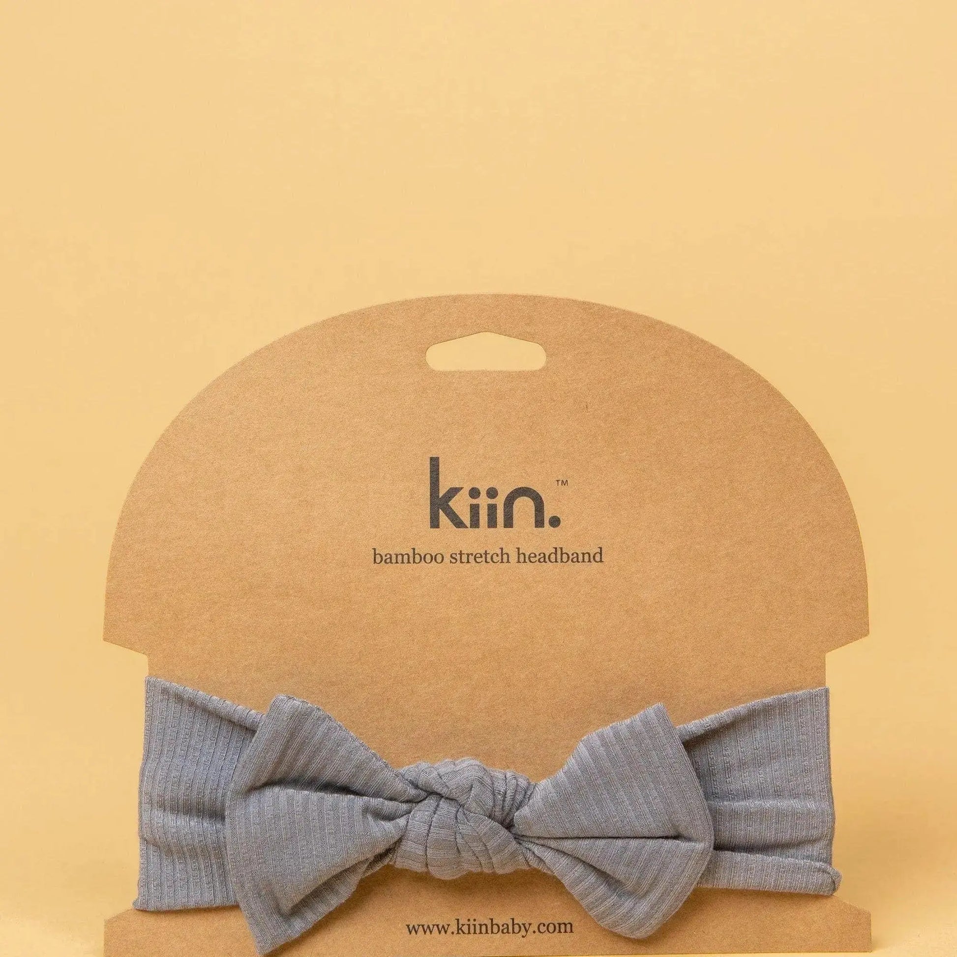 Kiin Baby Bamboo Stretch Bow Headband - Heather