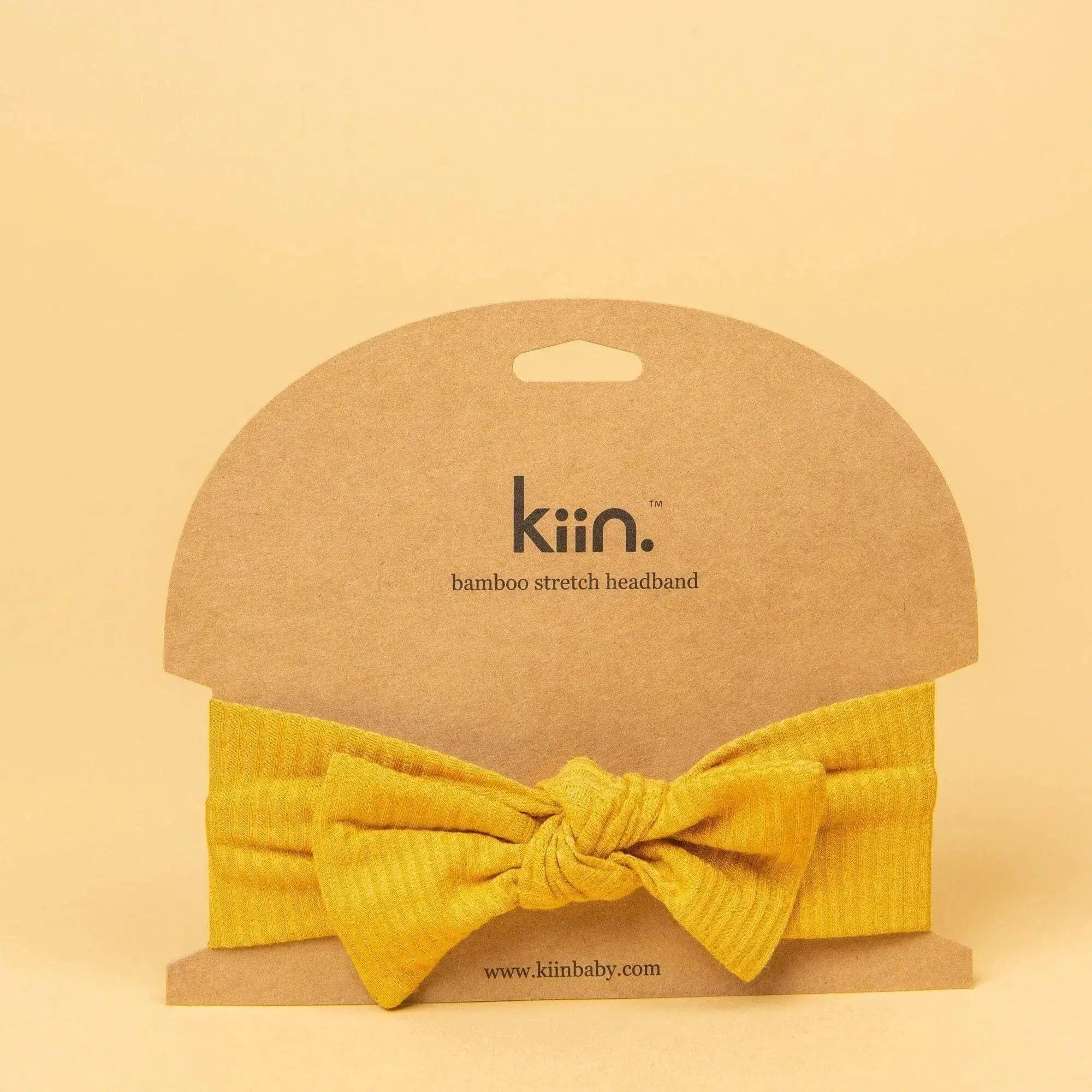 Kiin Baby Bamboo Stretch Bow Headband - Heather
