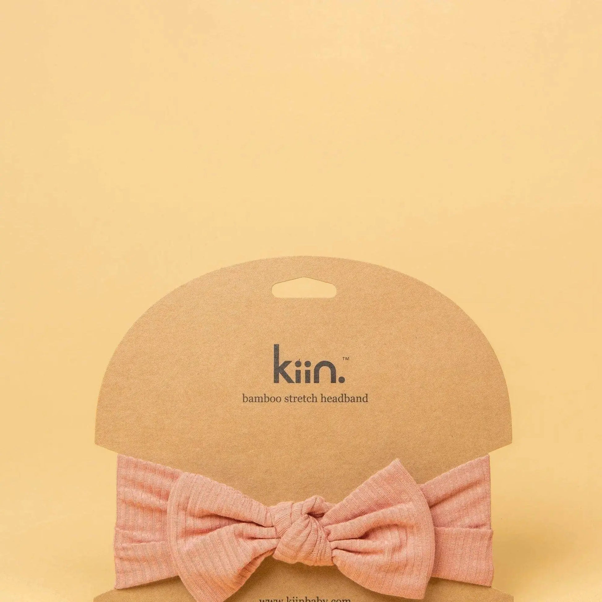 Kiin Baby Bamboo Stretch Bow Headband - Heather