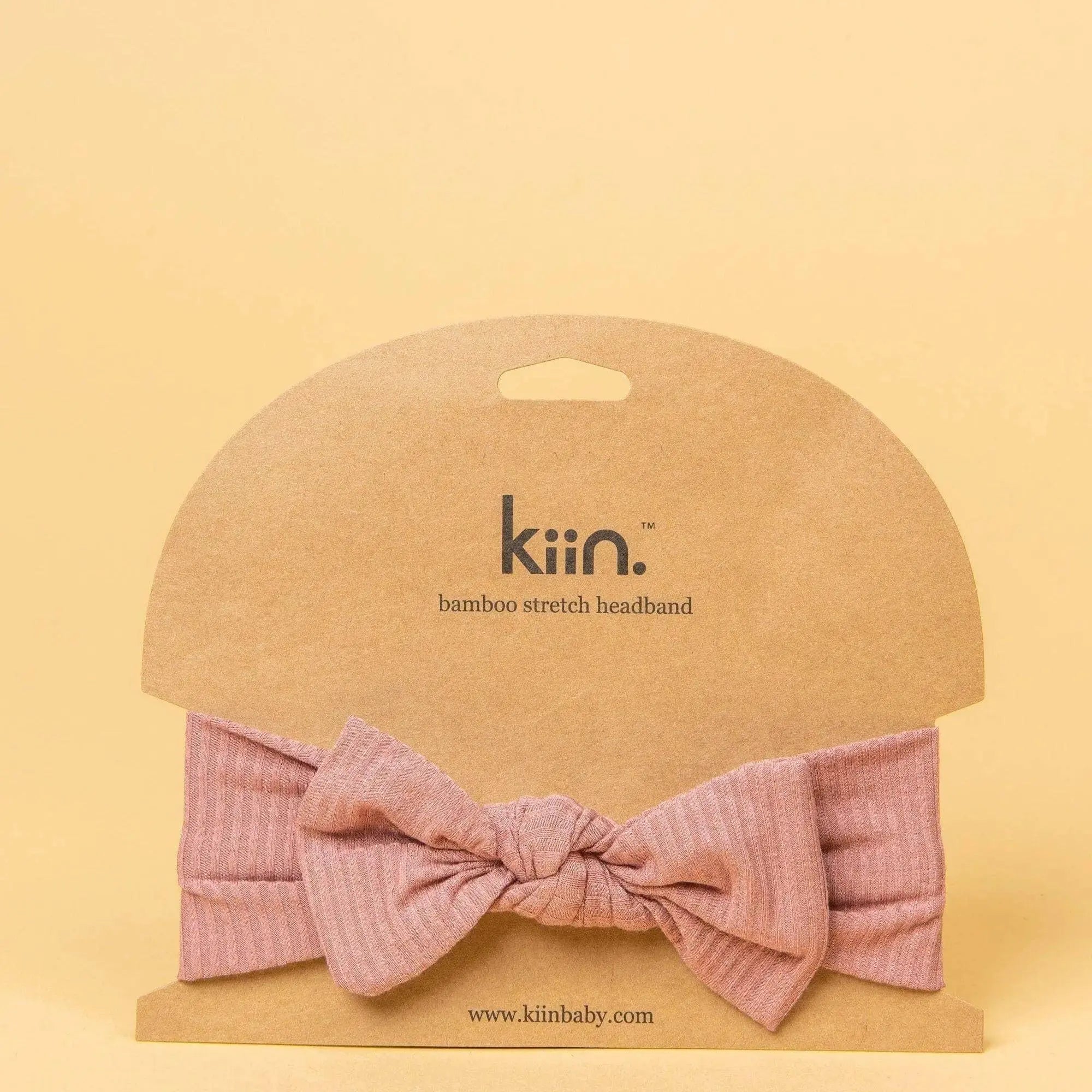 Kiin Baby Bamboo Stretch Bow Headband - Heather