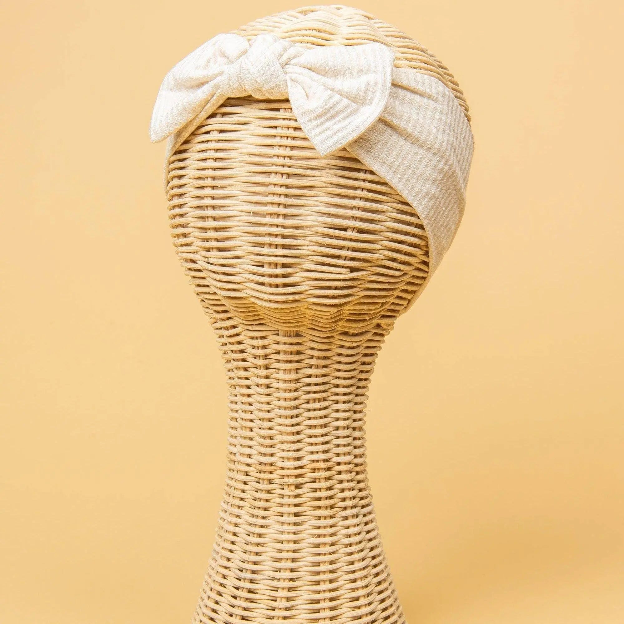 Kiin Baby Bamboo Stretch Bow Headband - Ivory