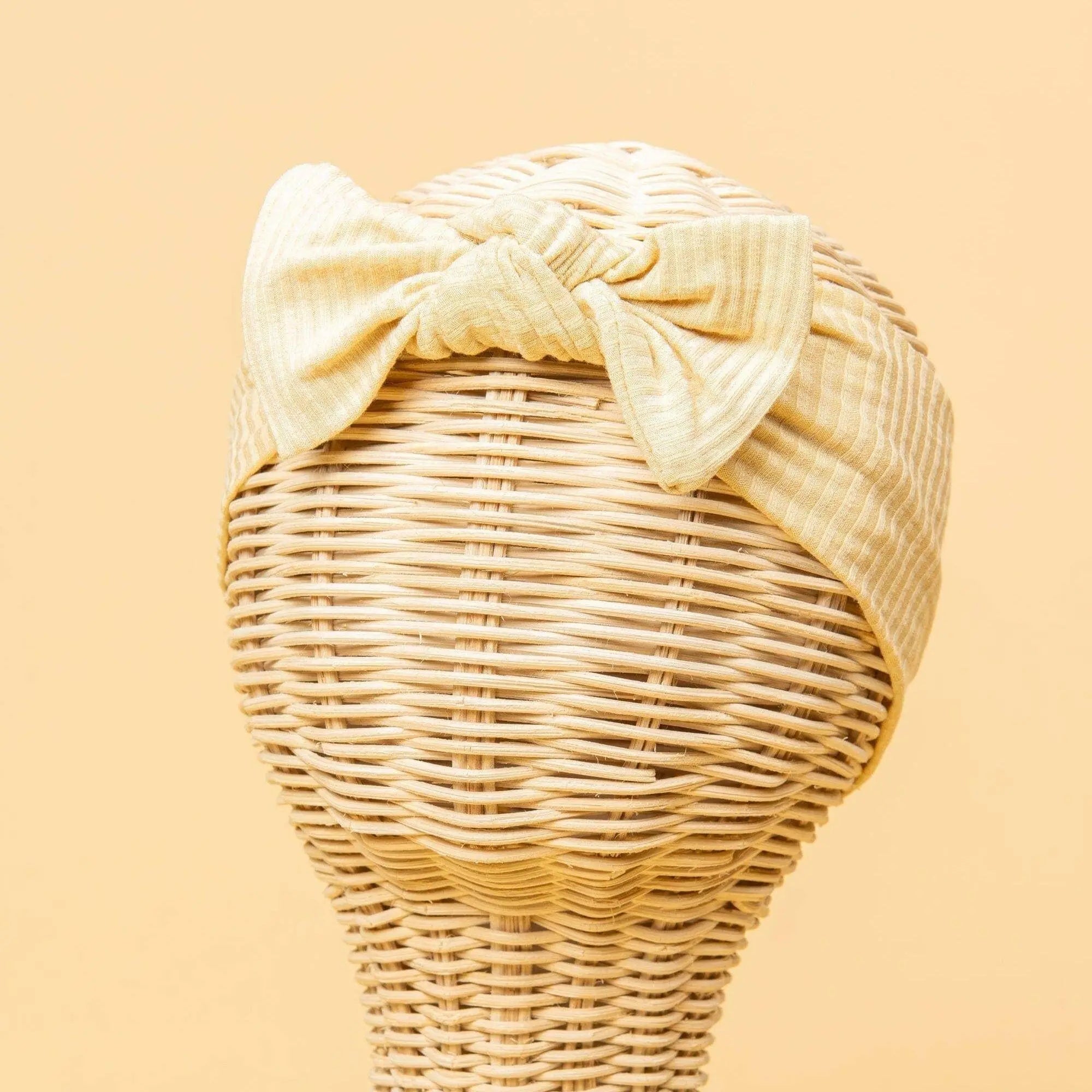 Kiin Baby Bamboo Stretch Bow Headband - Ivory