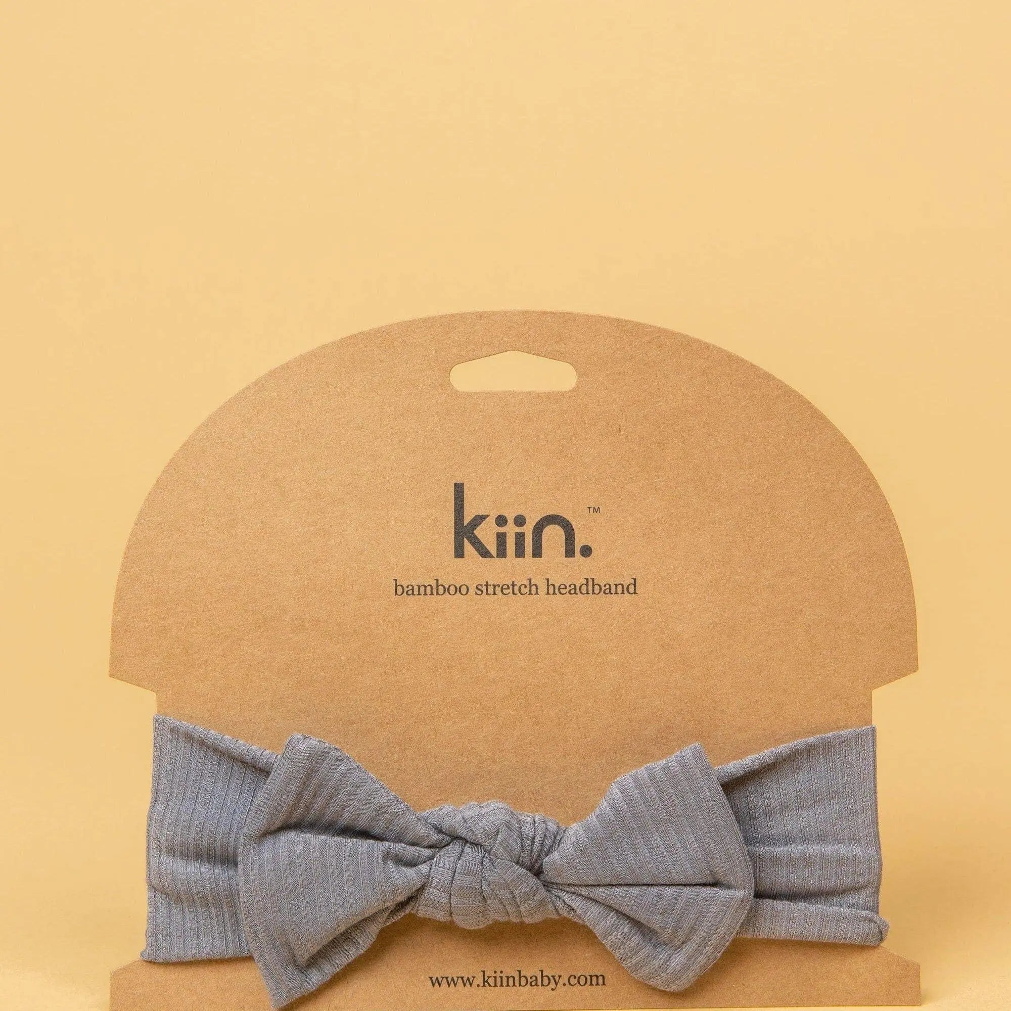 Kiin Baby Bamboo Stretch Bow Headband - Oat