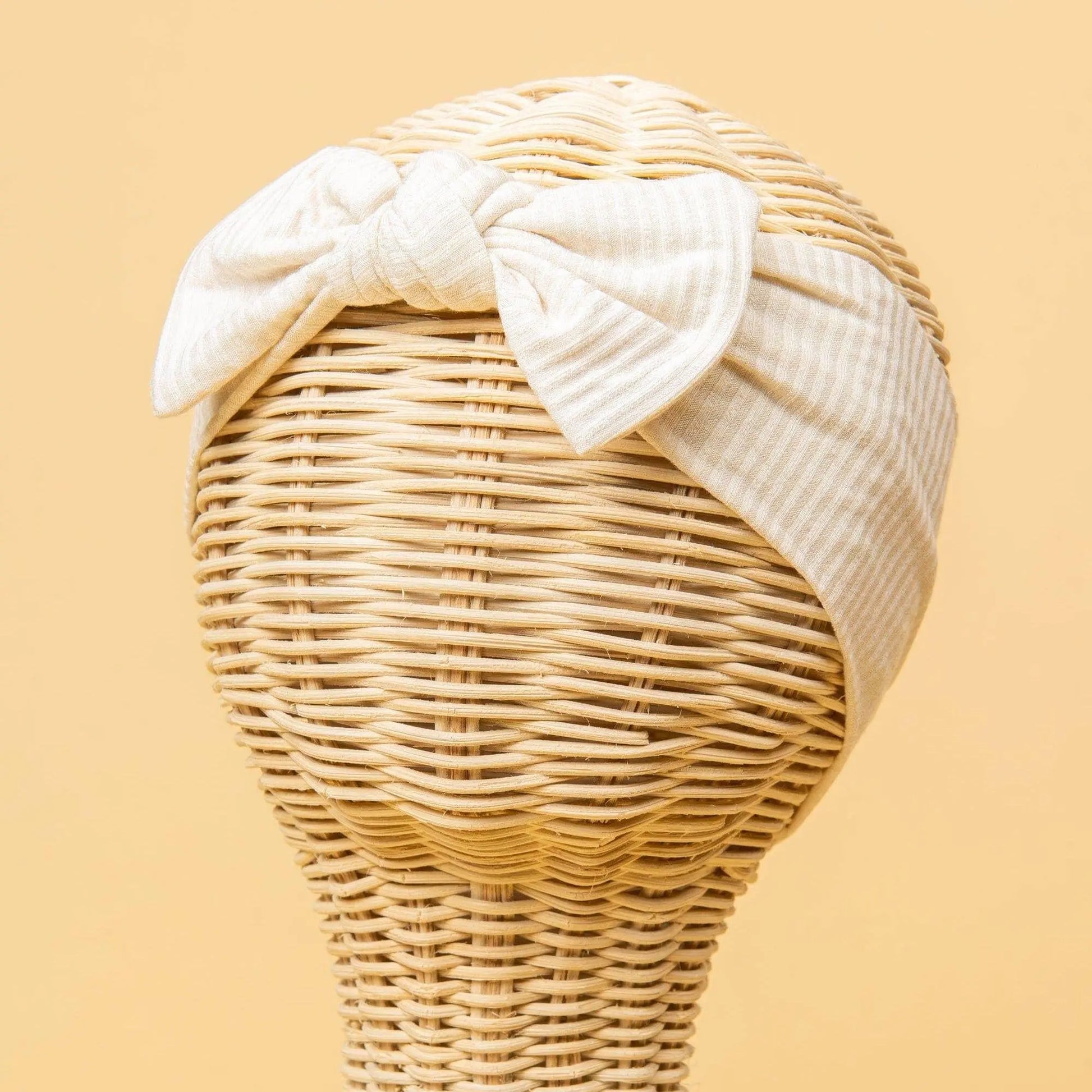 Kiin Baby Bamboo Stretch Bow Headband - Oat