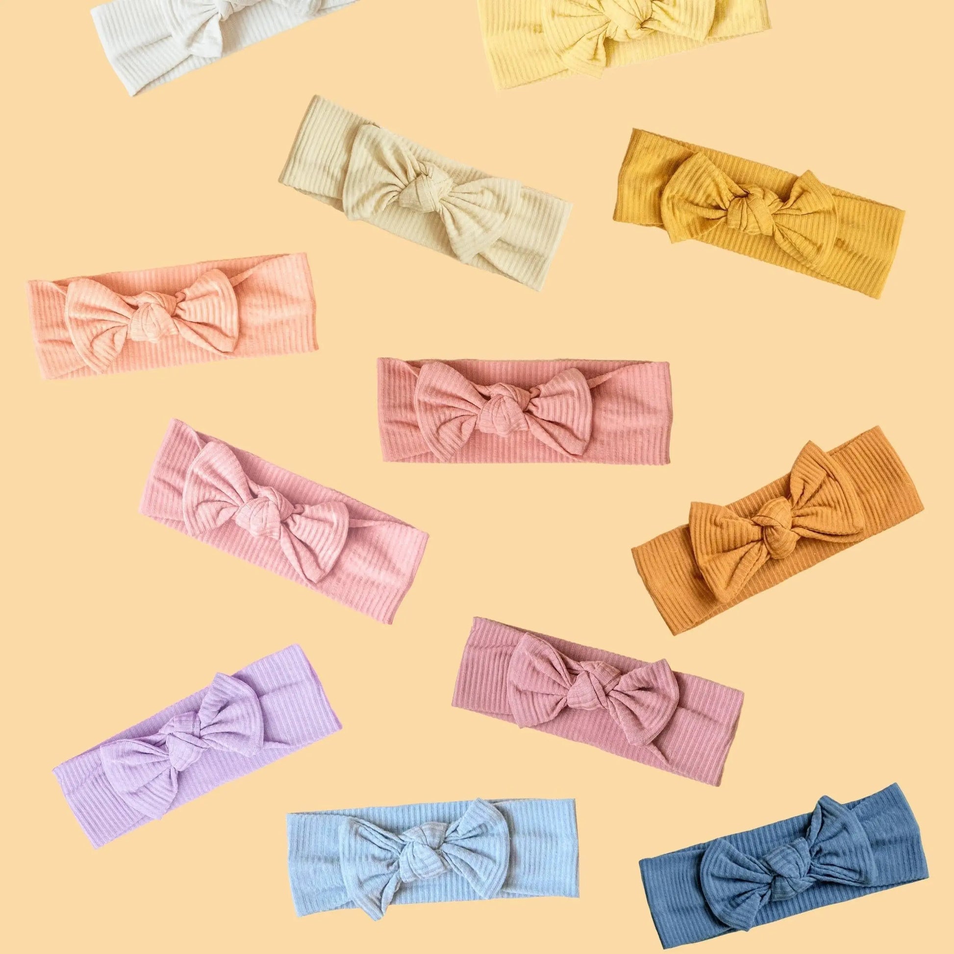 Kiin Baby Bamboo Stretch Bow Headband - Oat