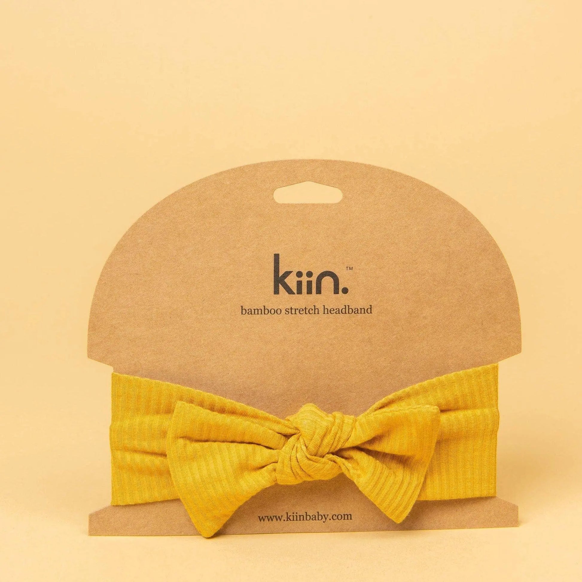 Kiin Baby Bamboo Stretch Bow Headband - Oat