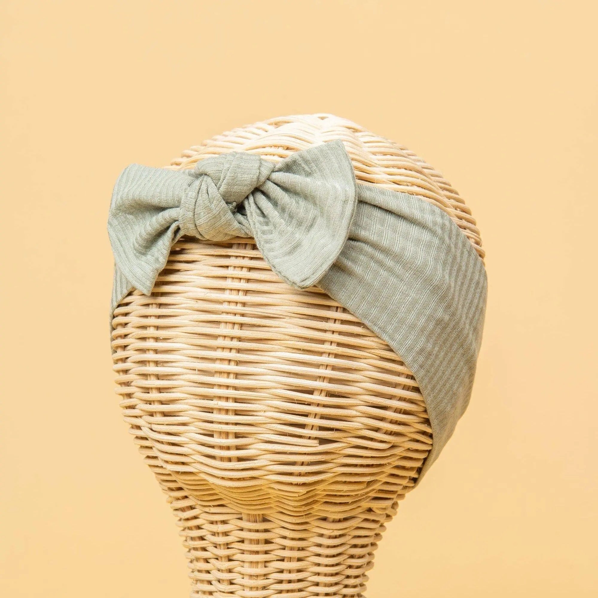 Kiin Baby Bamboo Stretch Bow Headband - Oat