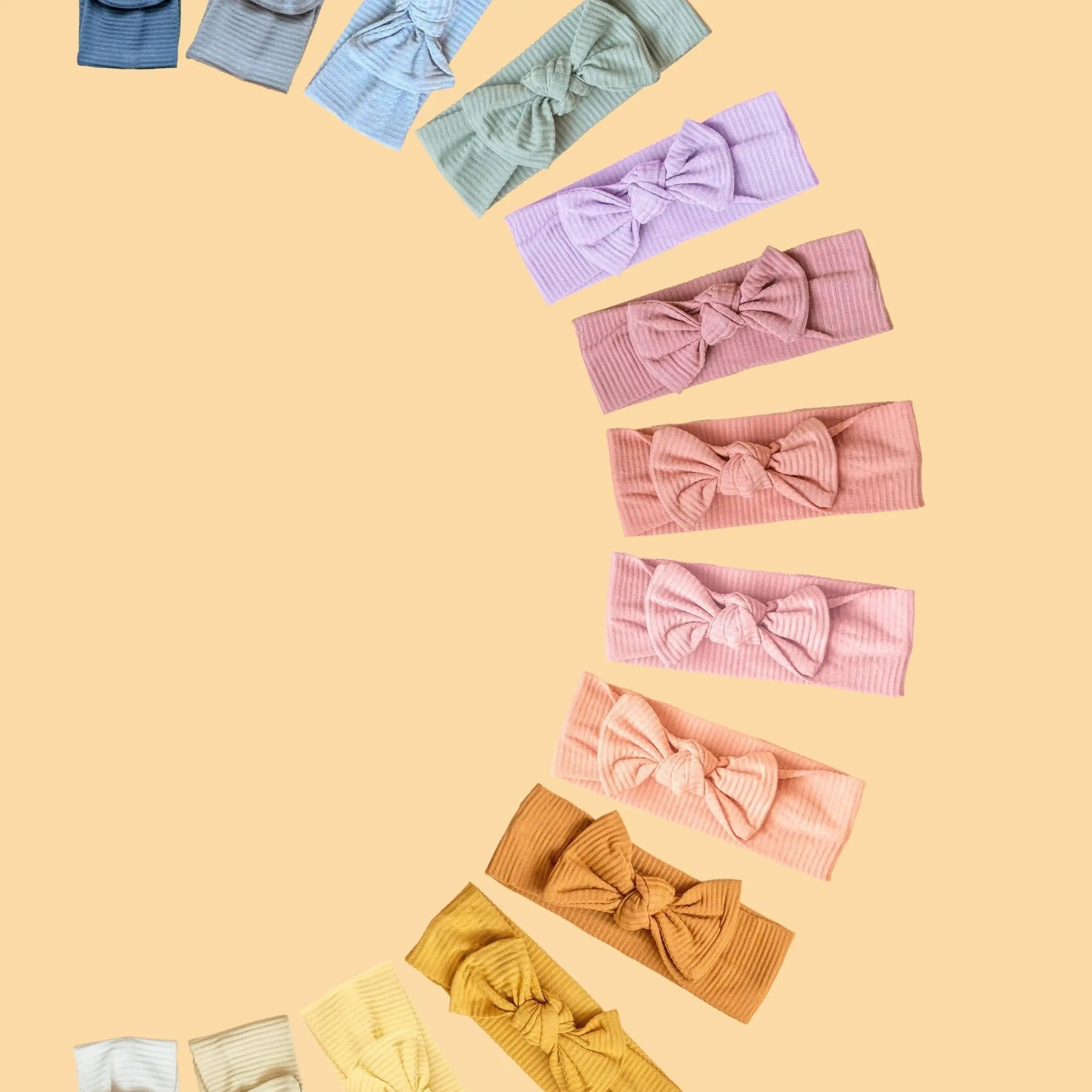 Kiin Baby Bamboo Stretch Bow Headband - Oat