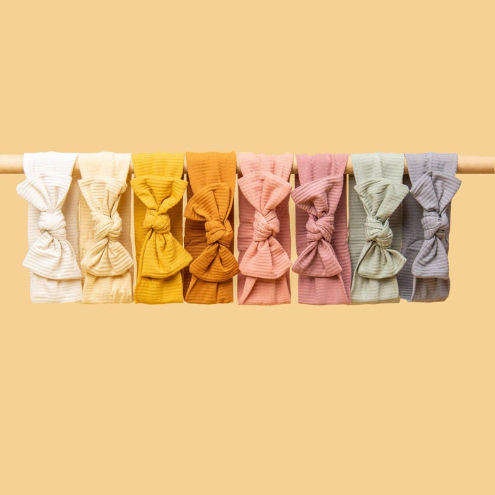 Kiin Baby Bamboo Stretch Bow Headband - Oat