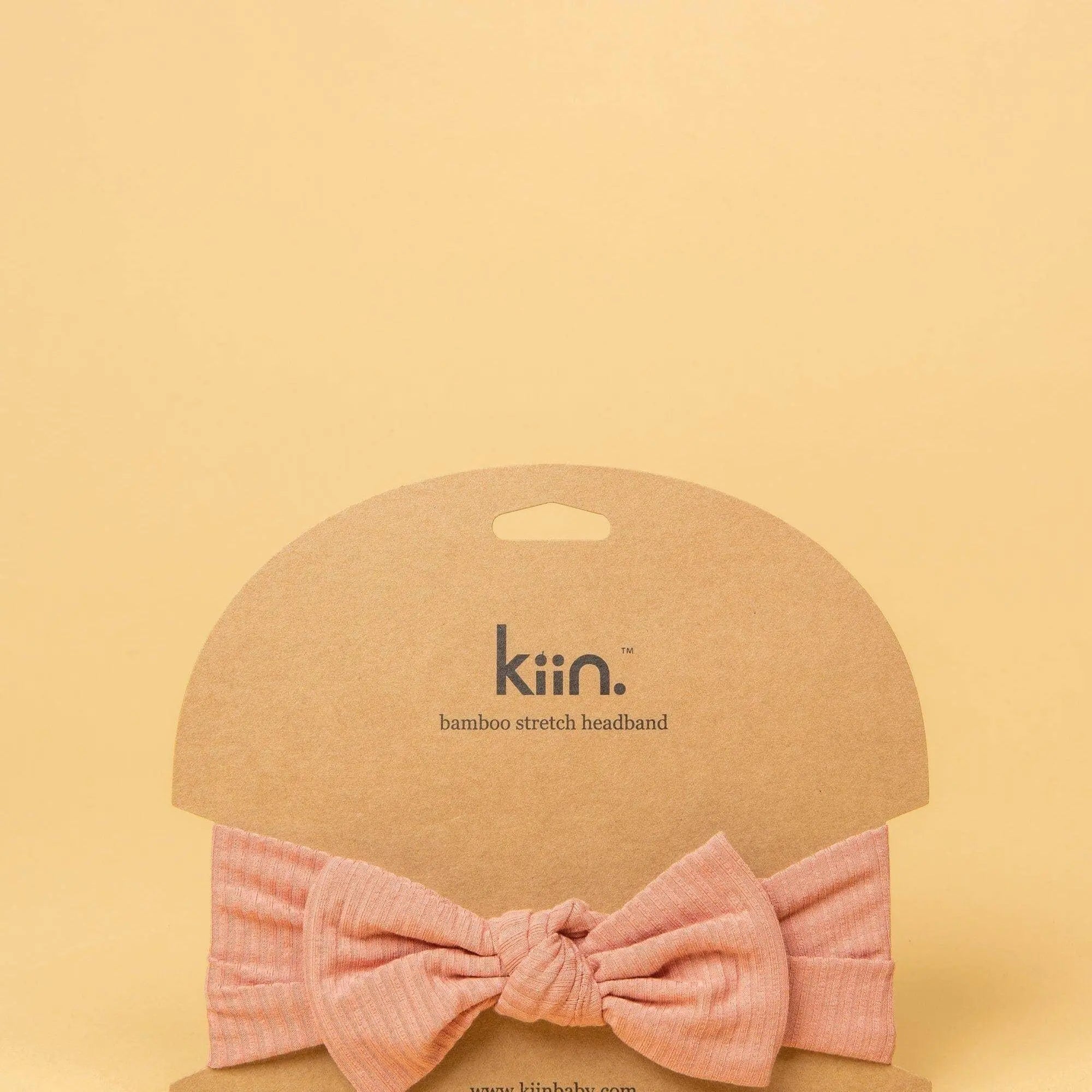 Kiin Baby Bamboo Stretch Bow Headband - Oat