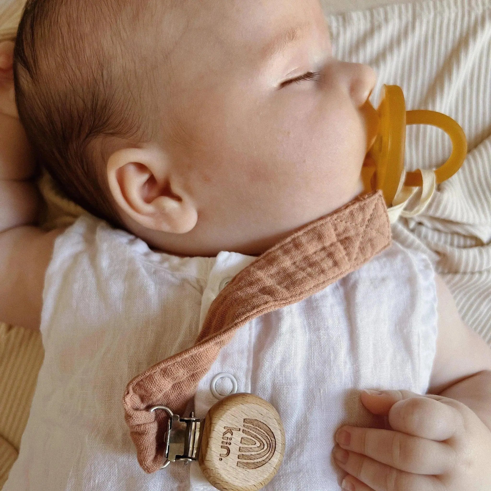 Kiin Baby Cotton Dummy Clip - Oat
