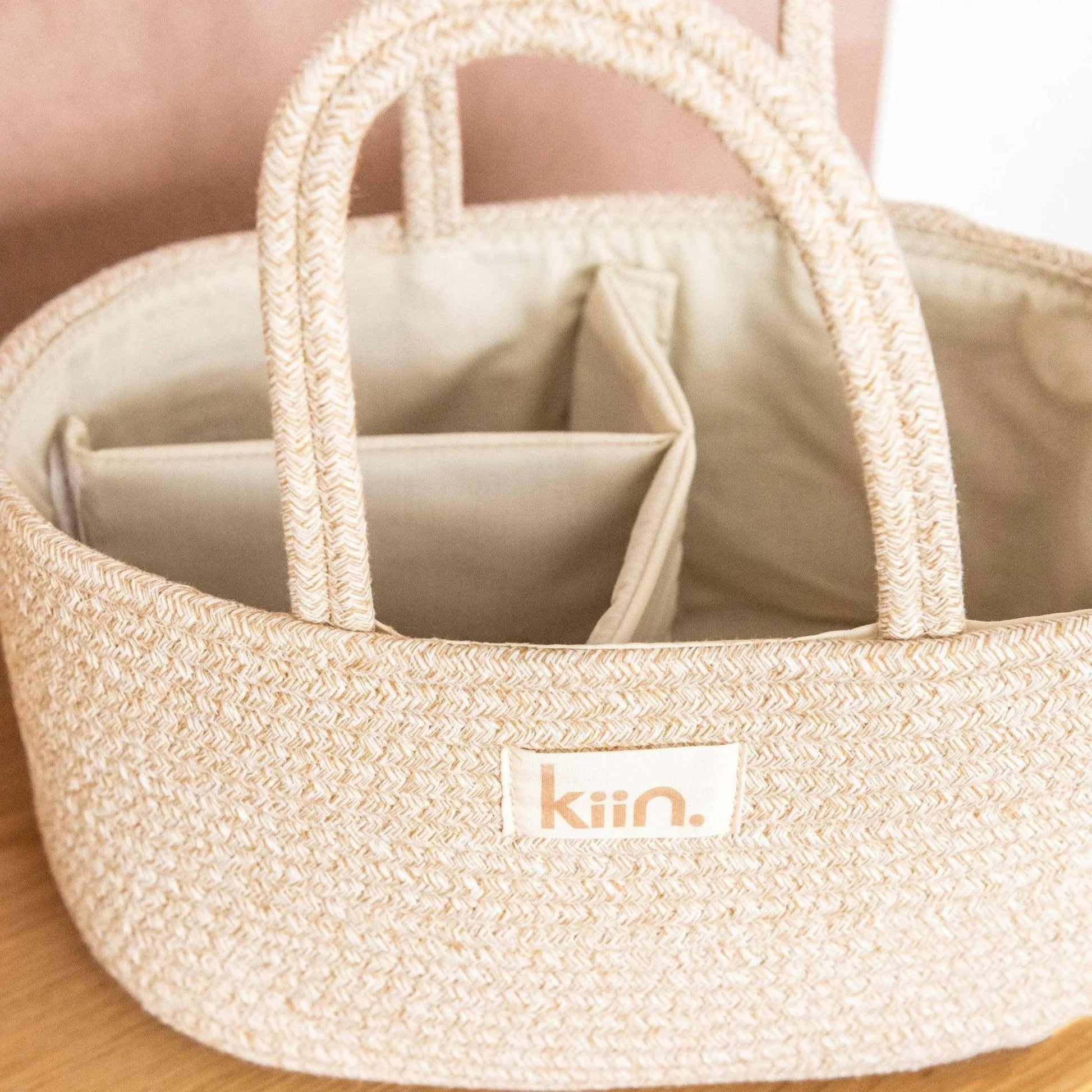 Kiin Baby Cotton Rope Nappy Caddy Organiser