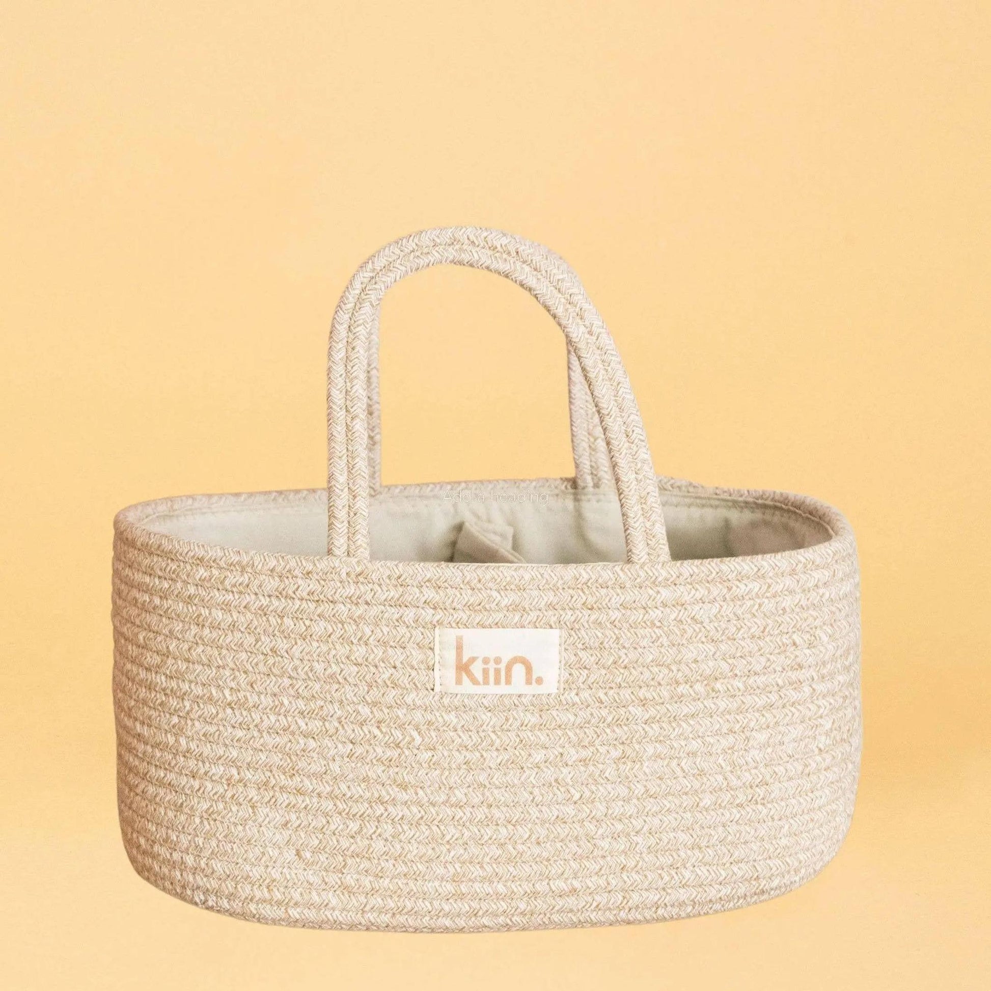 Kiin Baby Cotton Rope Nappy Caddy Organiser