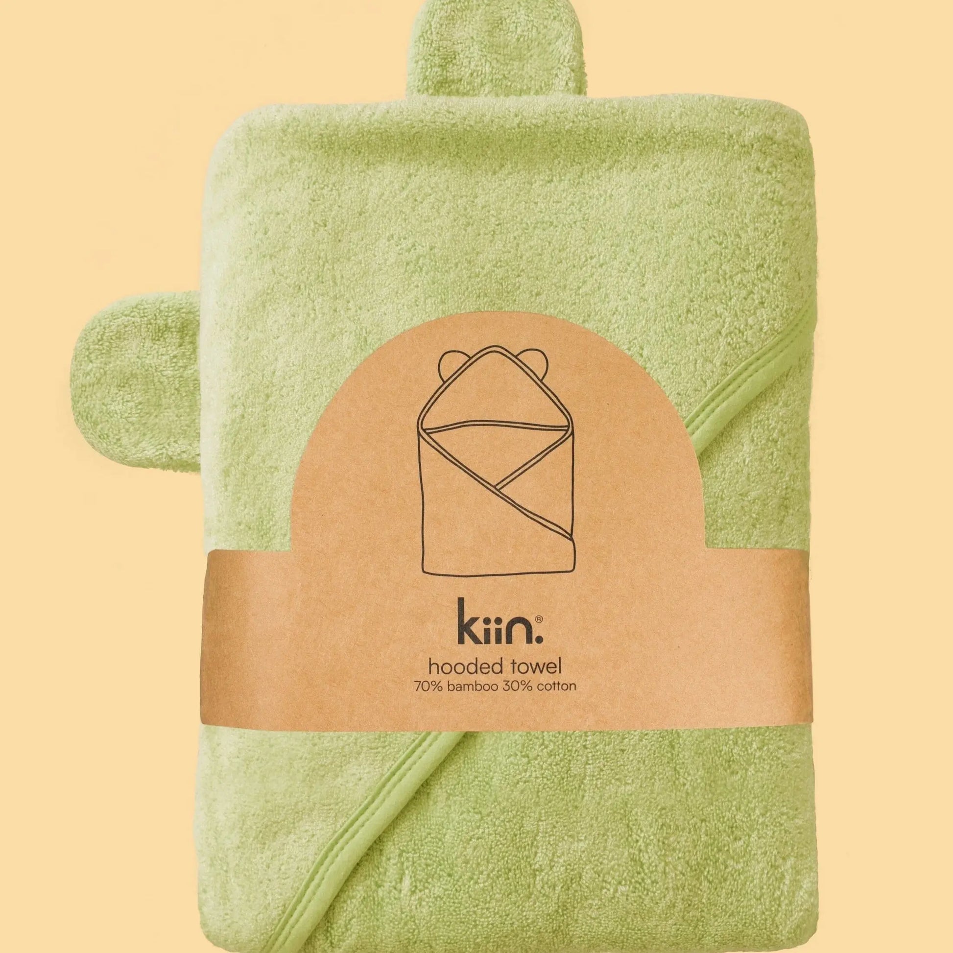 Kiin Baby Hooded Towel - Apple  