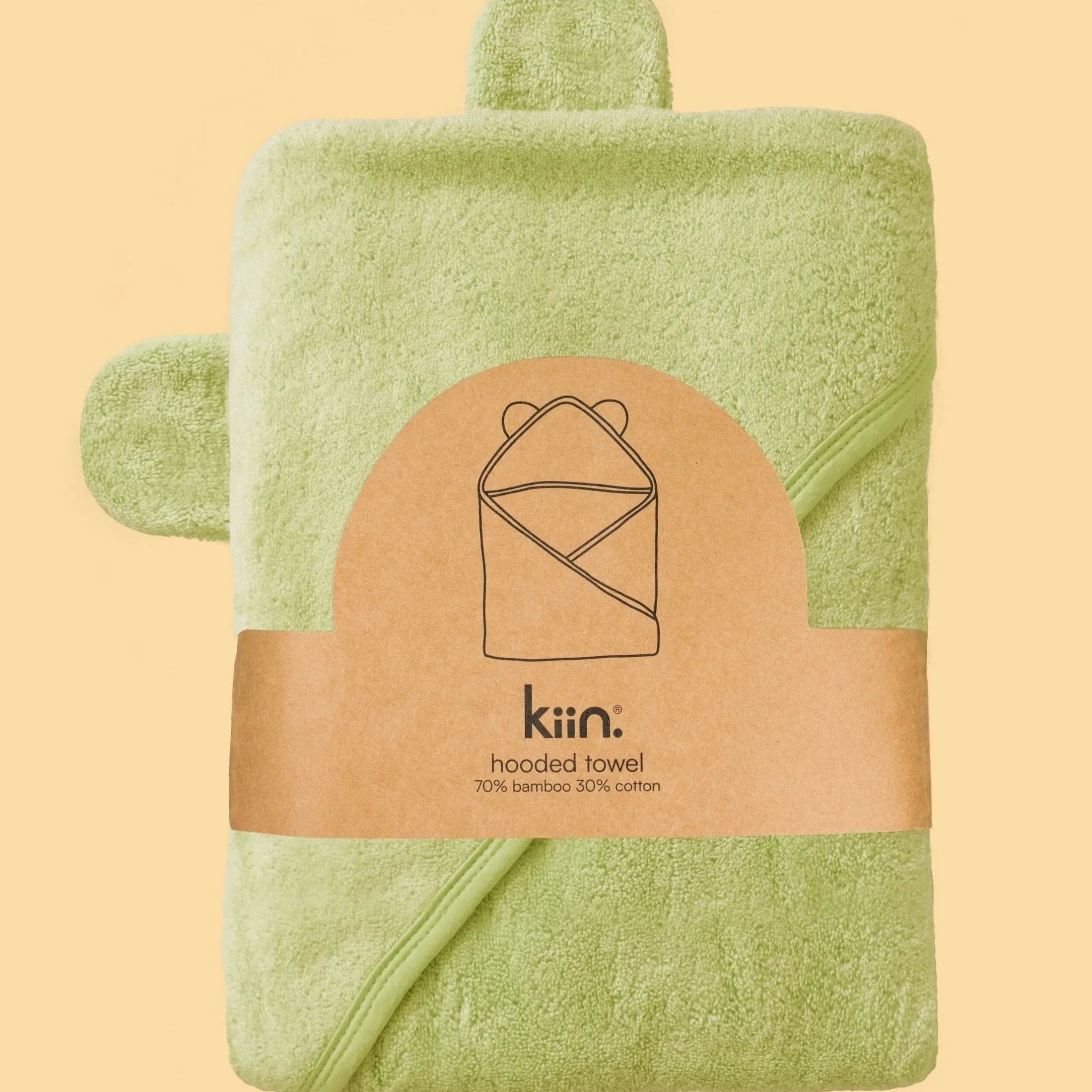 Kiin Baby Hooded Towel - Apple  