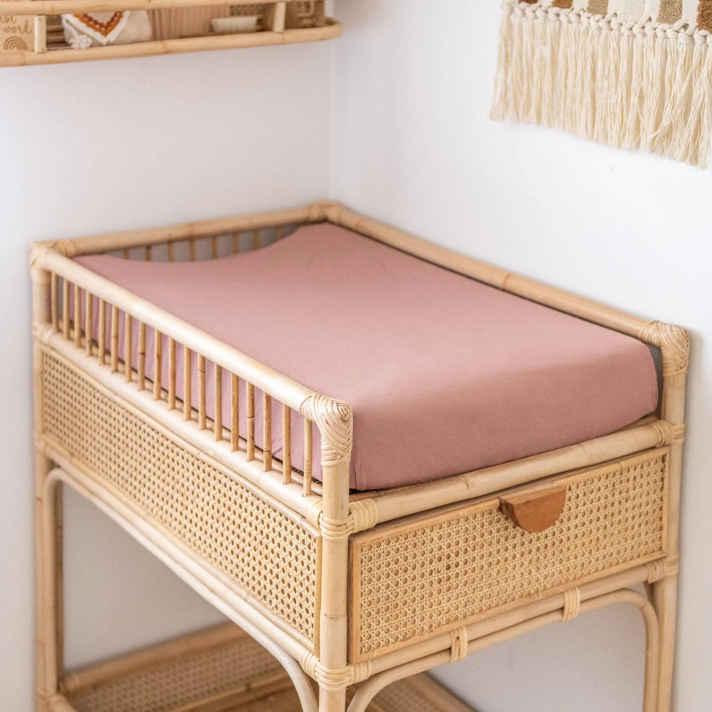 Kiin Baby Organic Change Pad/Bassinet Sheet - Blush