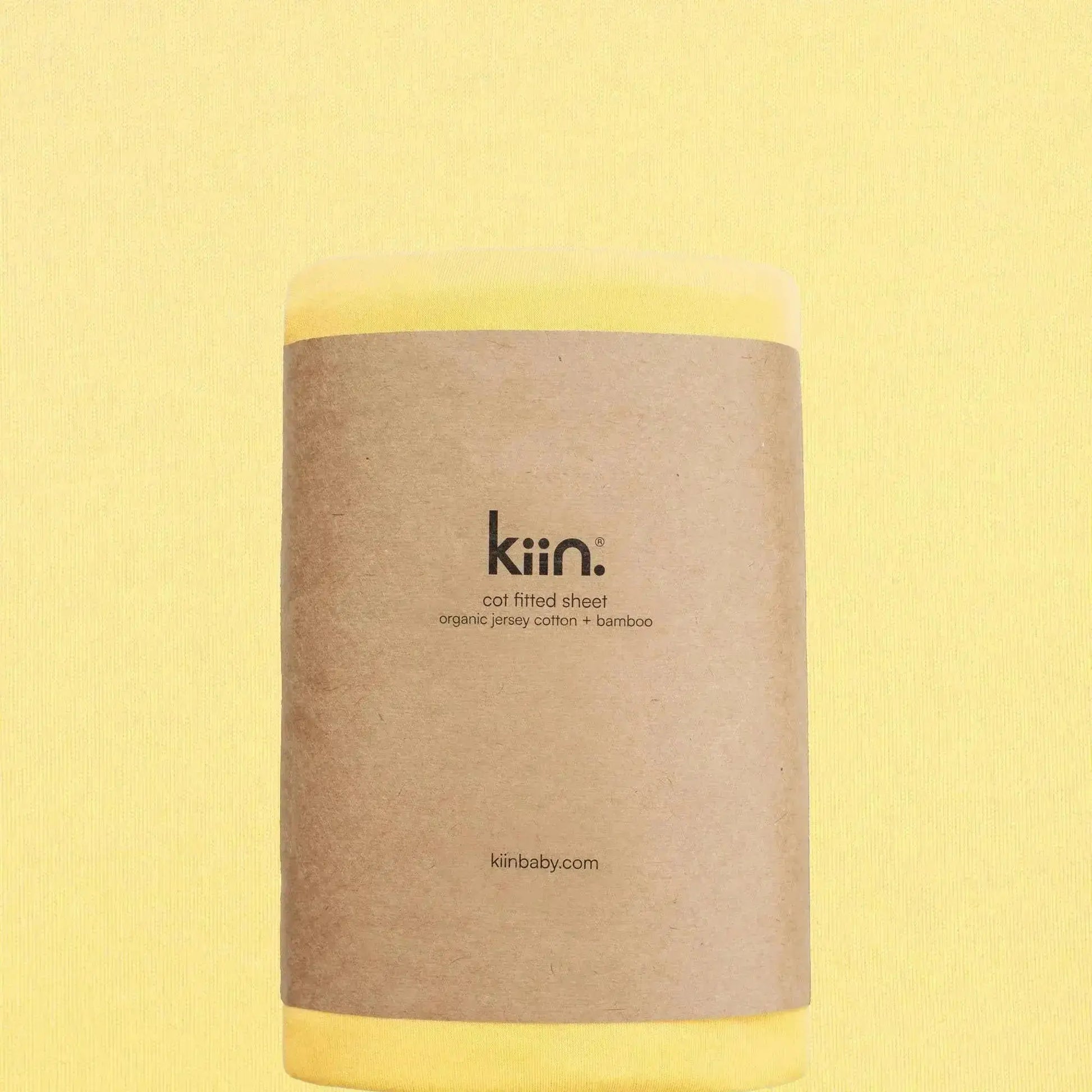Kiin Baby Organic Cot Sheet - Rainbow Ivory Umber