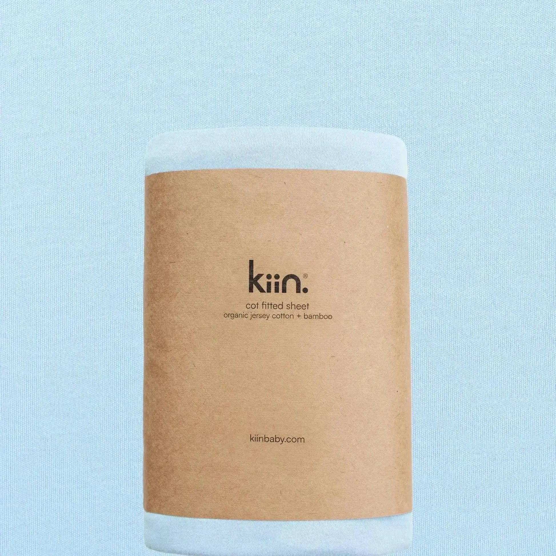 Kiin Baby Organic Cot Sheet - Rainbow Ivory Umber