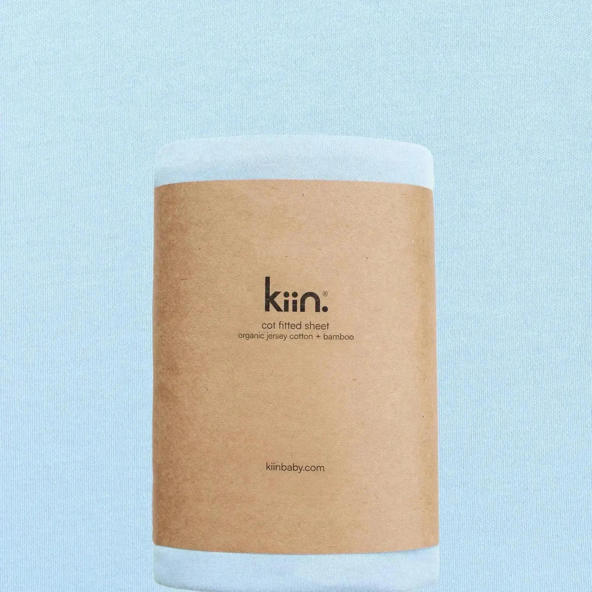 Kiin Baby Organic Cot Sheet - Rainbow Ivory Umber