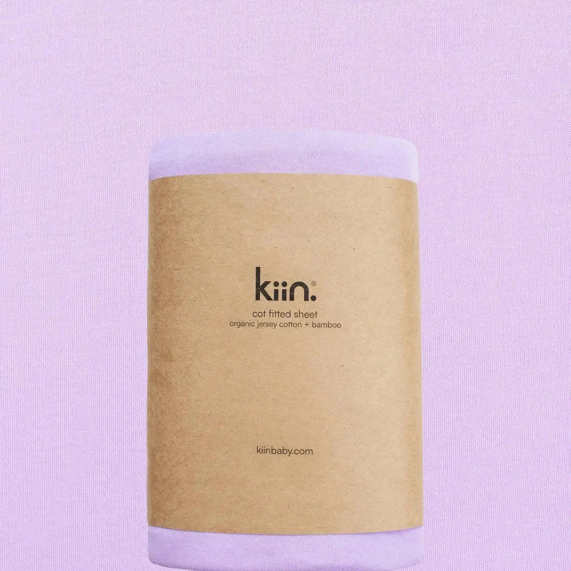 Kiin Baby Organic Cot Sheet - Rainbow Ivory Umber