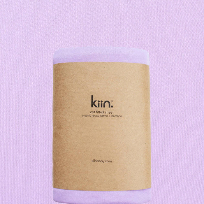 Kiin Baby Organic Cot Sheet - Rainbow Ivory Umber