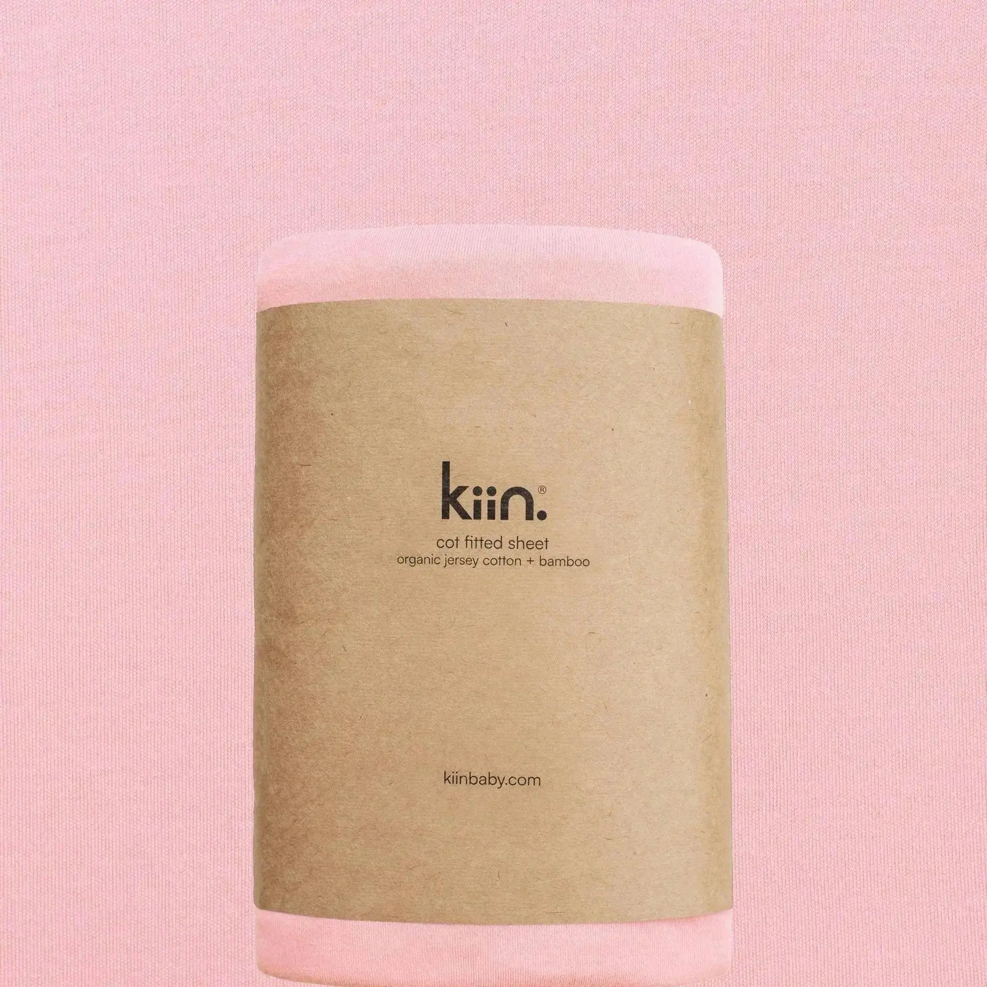 Kiin Baby Organic Cot Sheet - Rainbow Ivory Umber