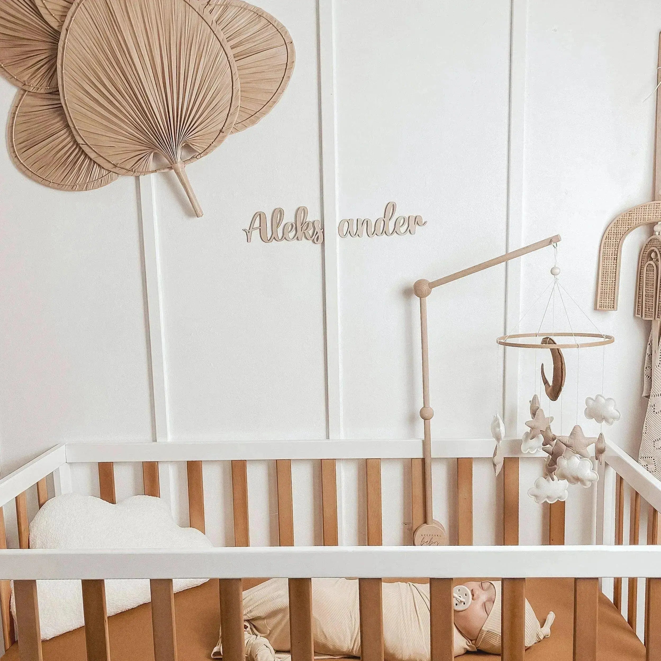 Kiin Baby Organic Cot Sheet - Rainbow Ivory Umber